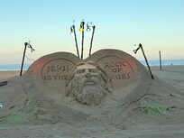 Sculpture on the beach