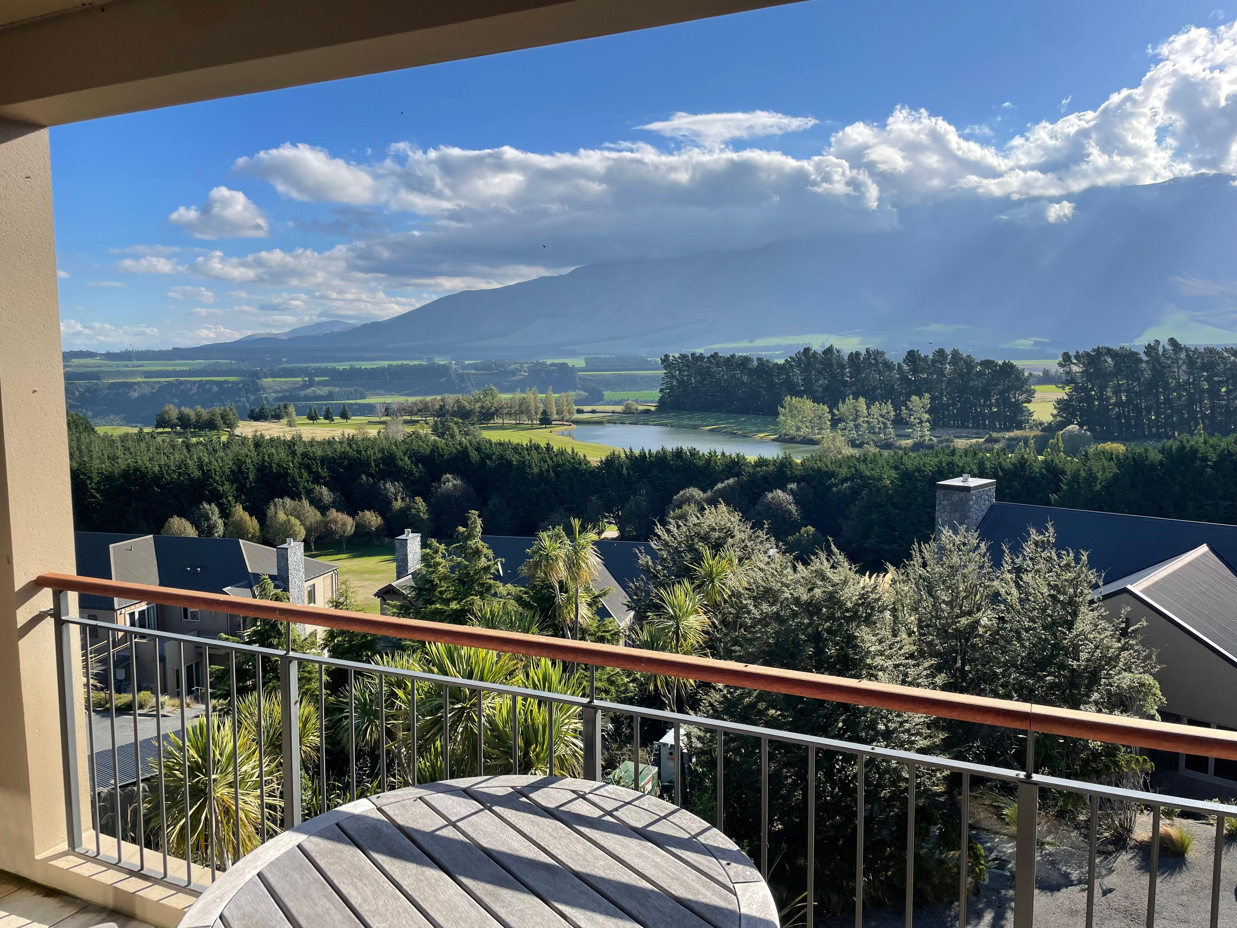 View of grounds from balcony.