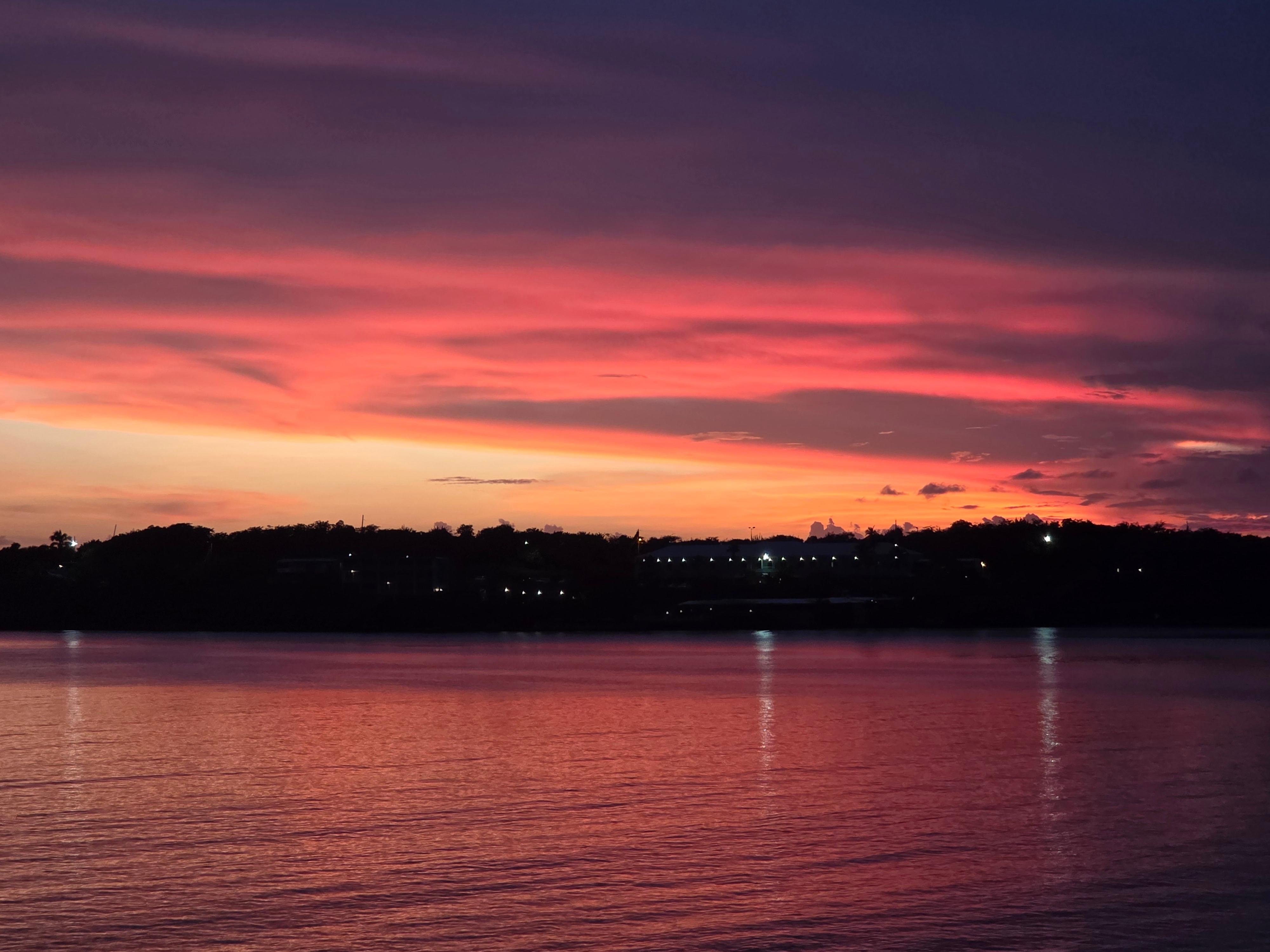 First sunset from our balcony. 