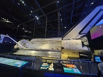 The real space shuttle Atlantis at the Kennedy Space Center