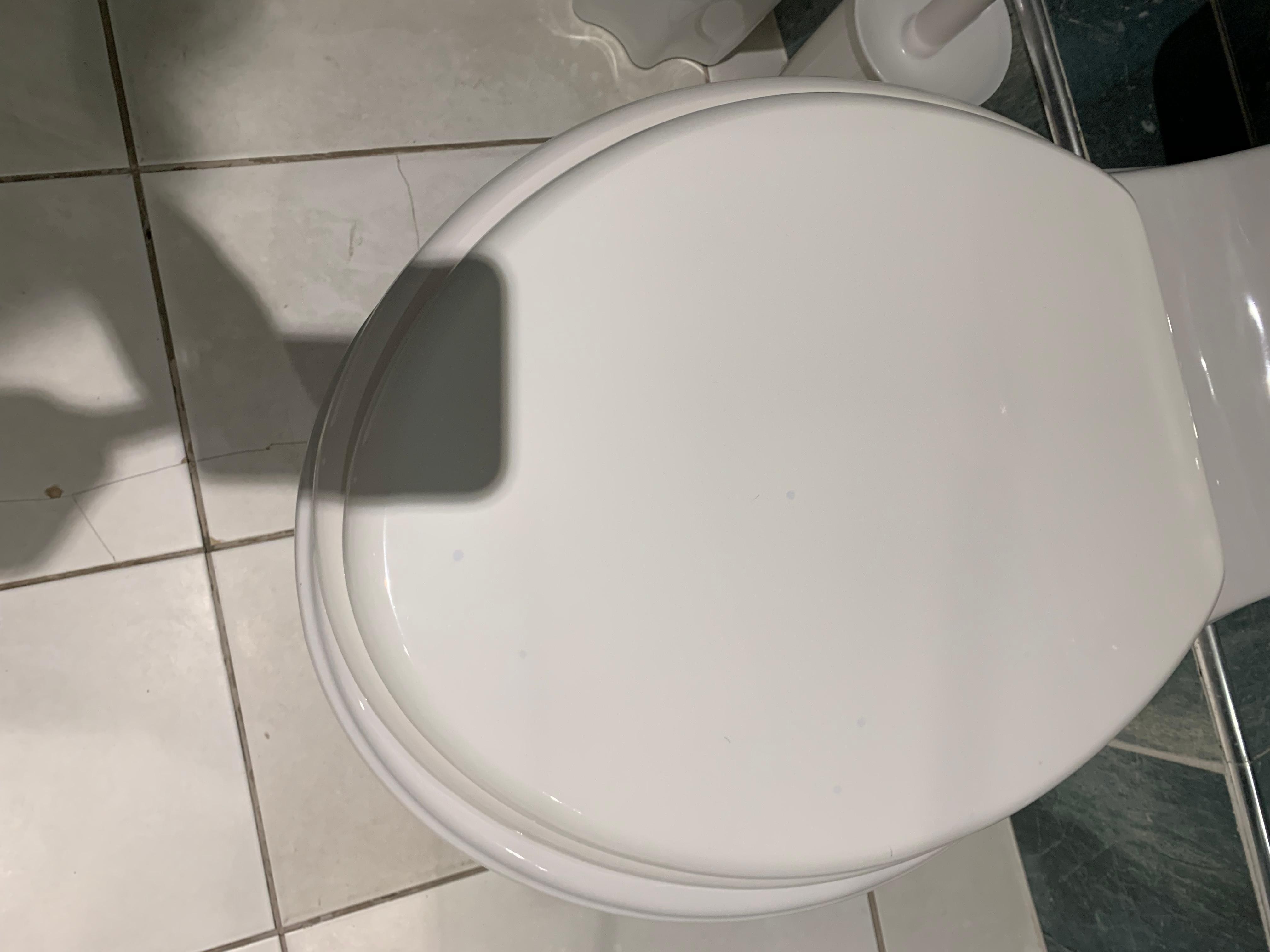 Toilet seat not on straigh