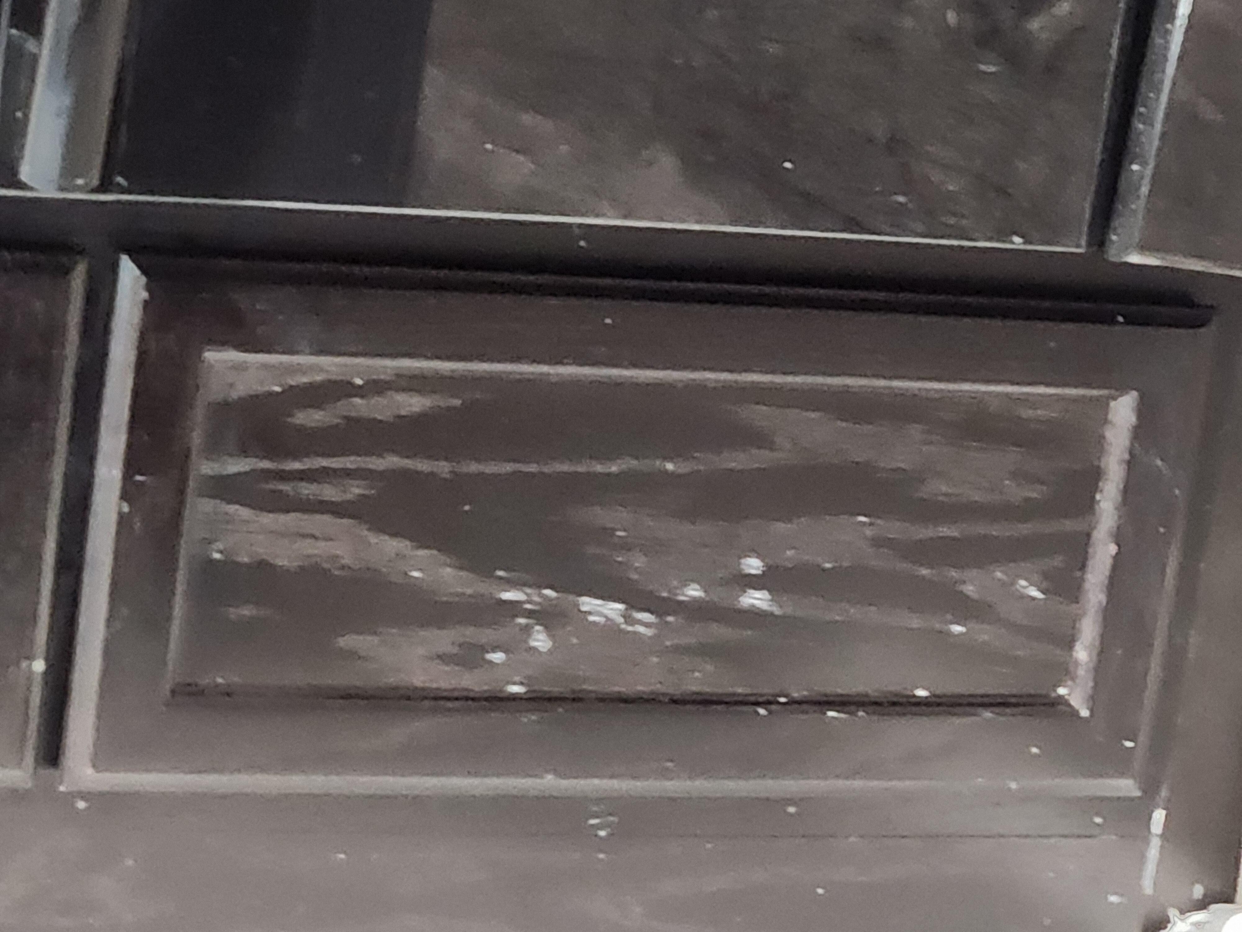 Cabinet doors are filthy