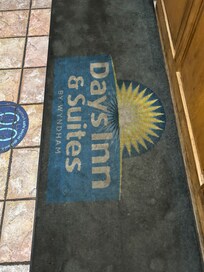 Dirty mat at front counter.