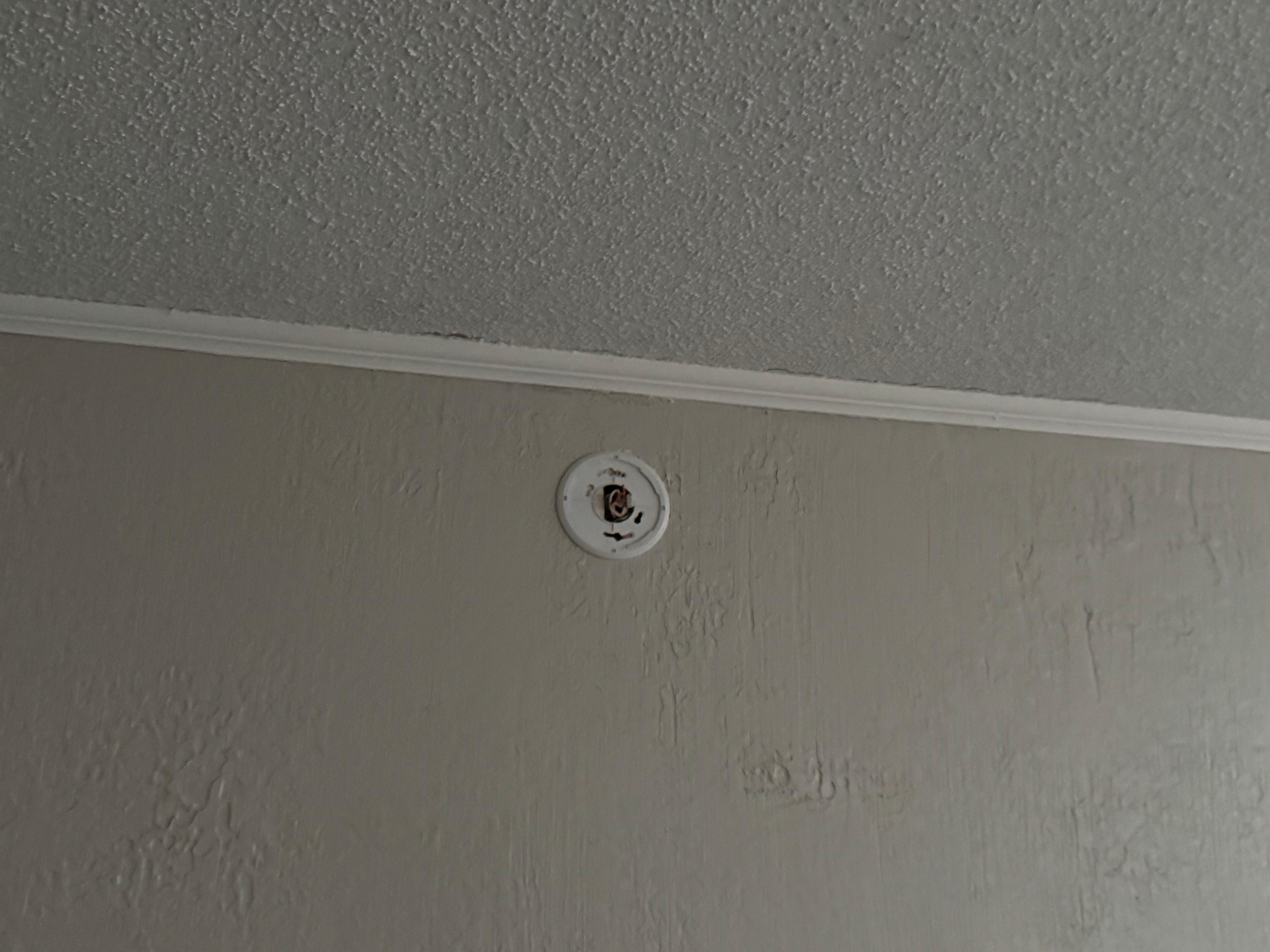 Where the smoke detector was supposed to be 