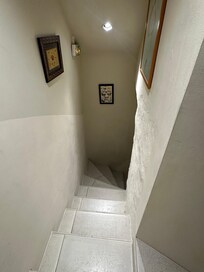 Stairs to “the chamber” there is an elevator to get your bags to the room. We preferred taking the stairs once we got our bags in the room.