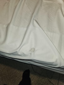 Stains and hair covered the backup bedding we tried to use after the primary bedding was filthy, covered with animal and human hair, stains, and odors.