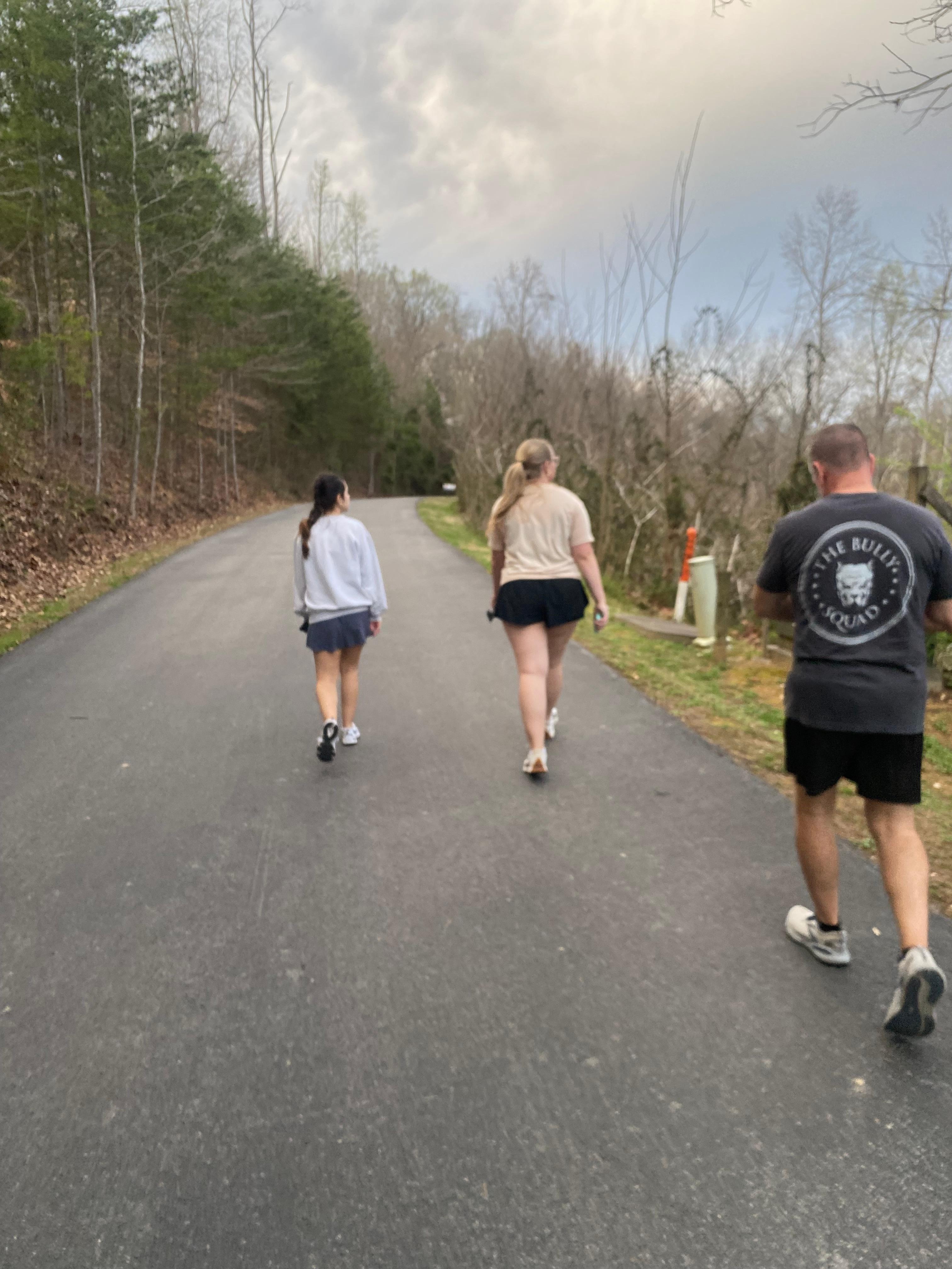 Me and my family on an evening walk through the gated community. 