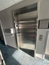 One small elevator in hotel