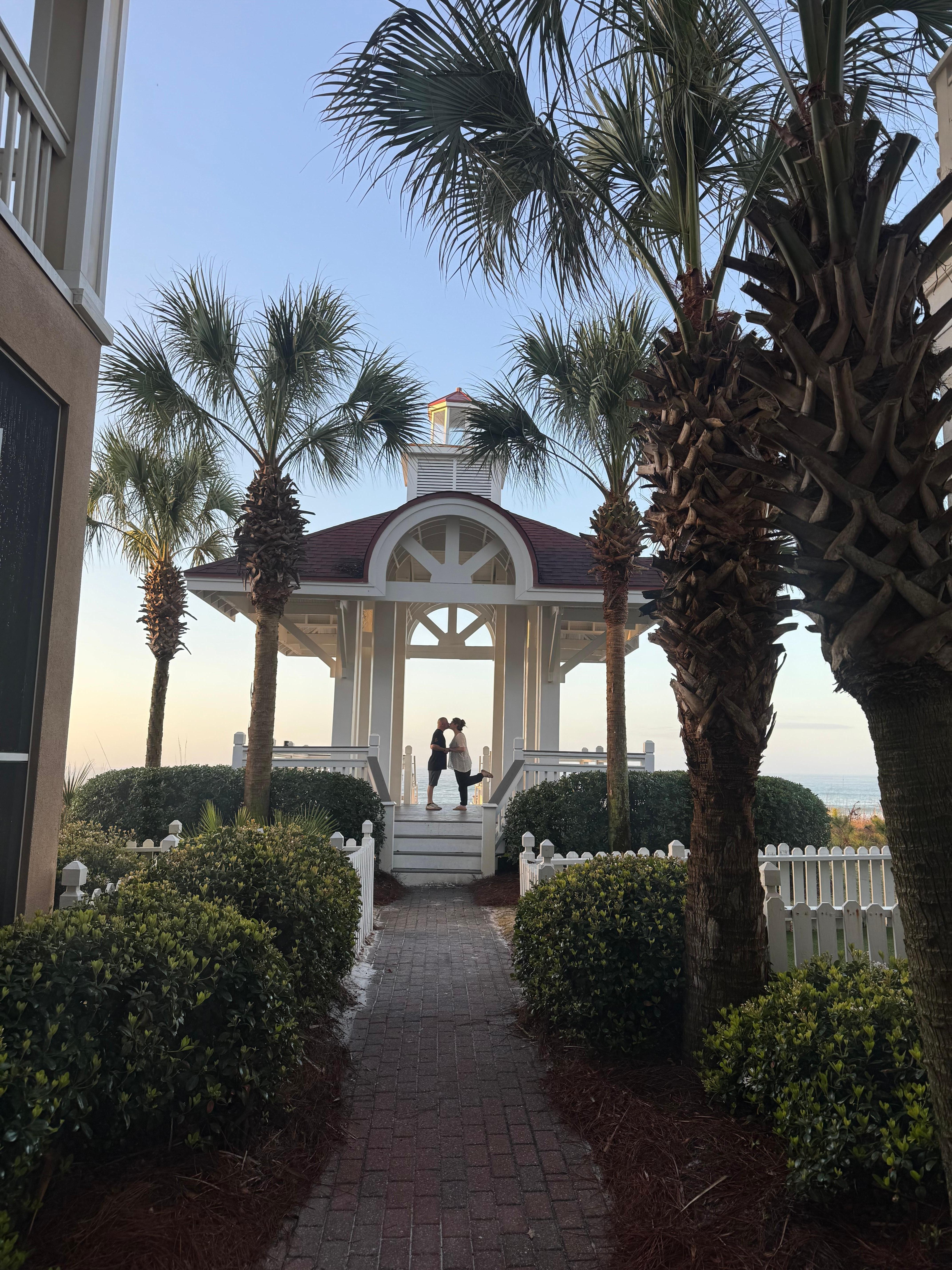 Gazebo on the beach path 