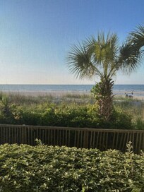 View from the screened in porch. Beautiful place to have your morning coffee.