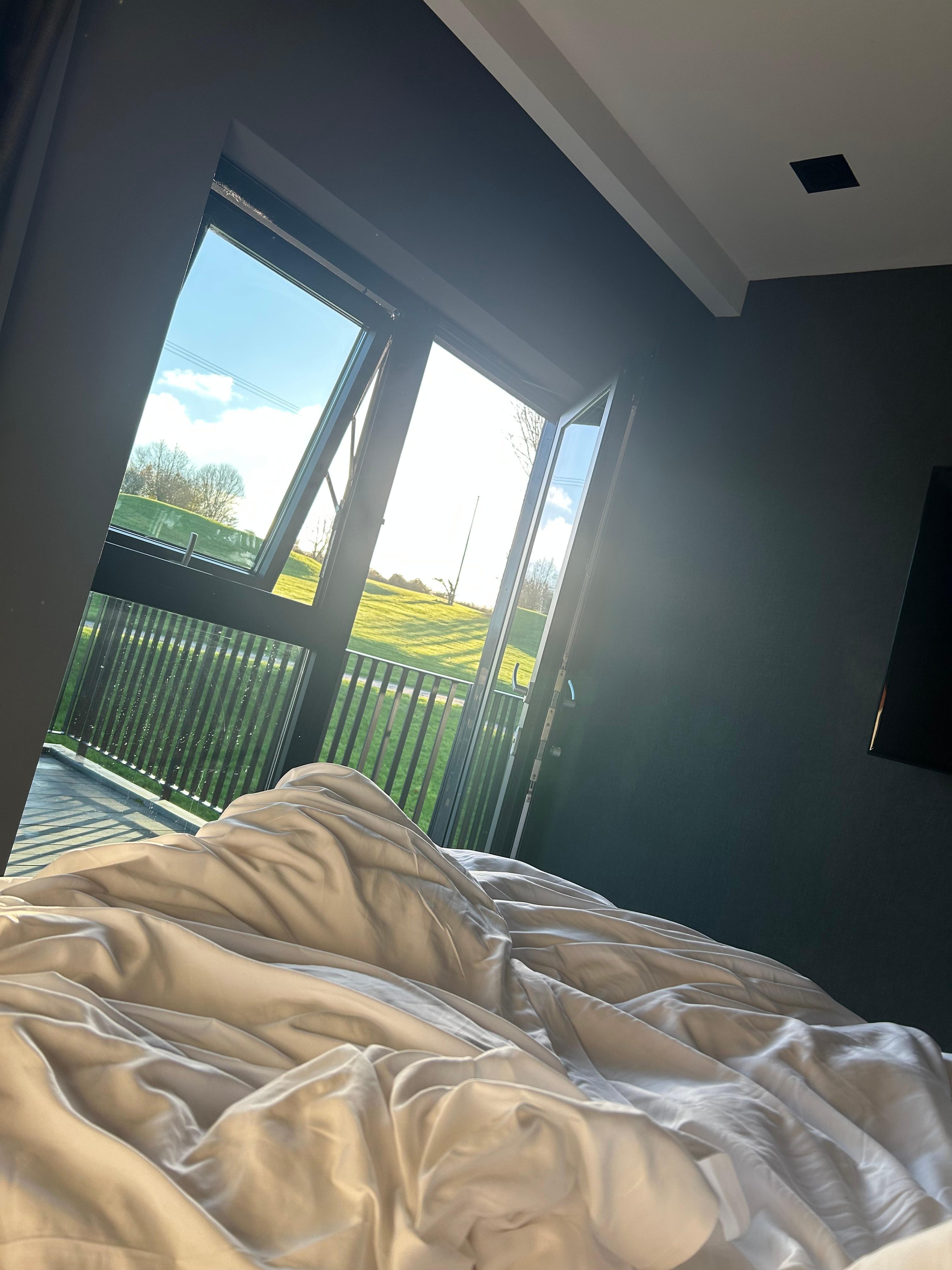 View in the morning from bed 