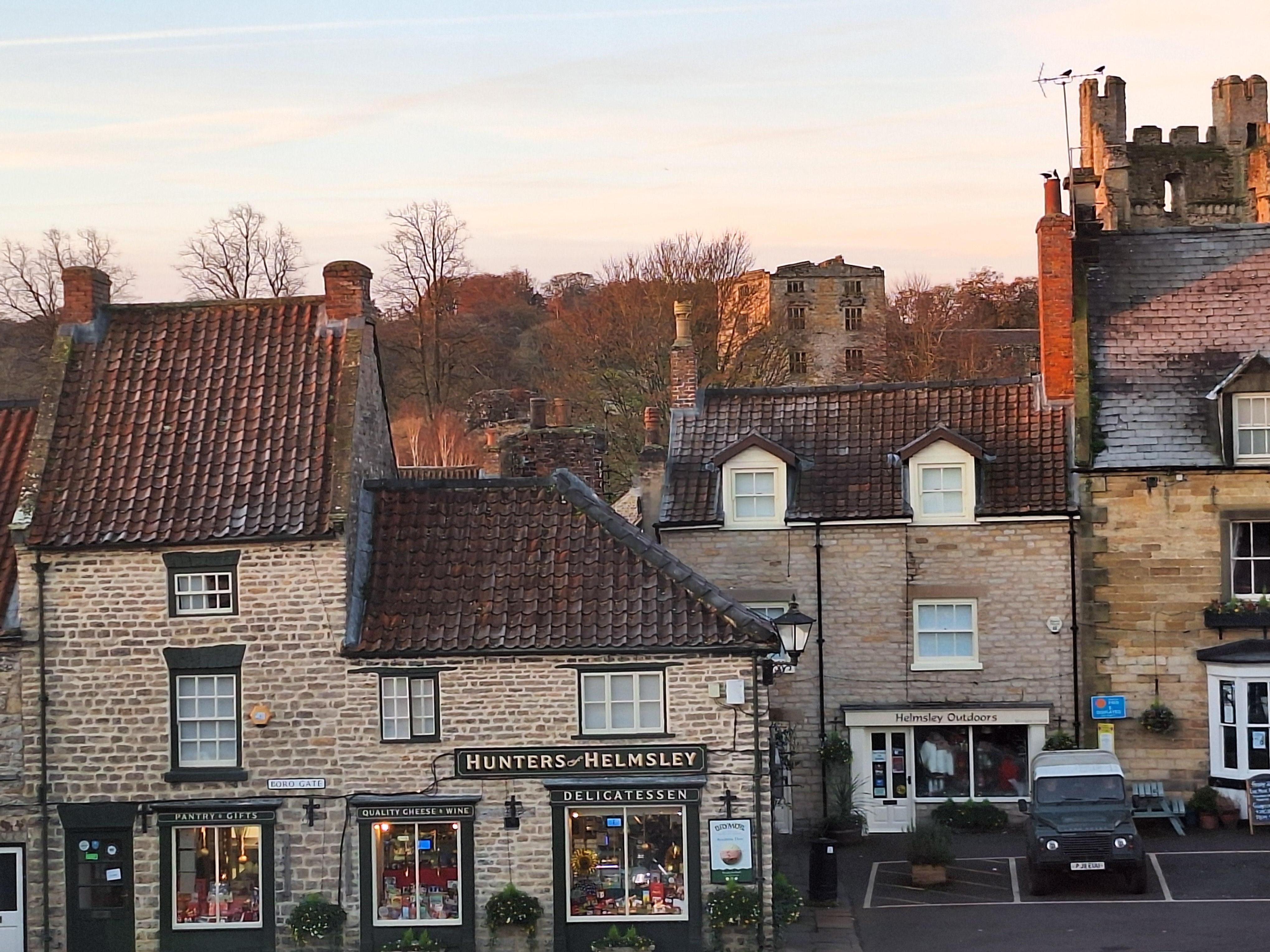 View of the picture book square from bedroom window