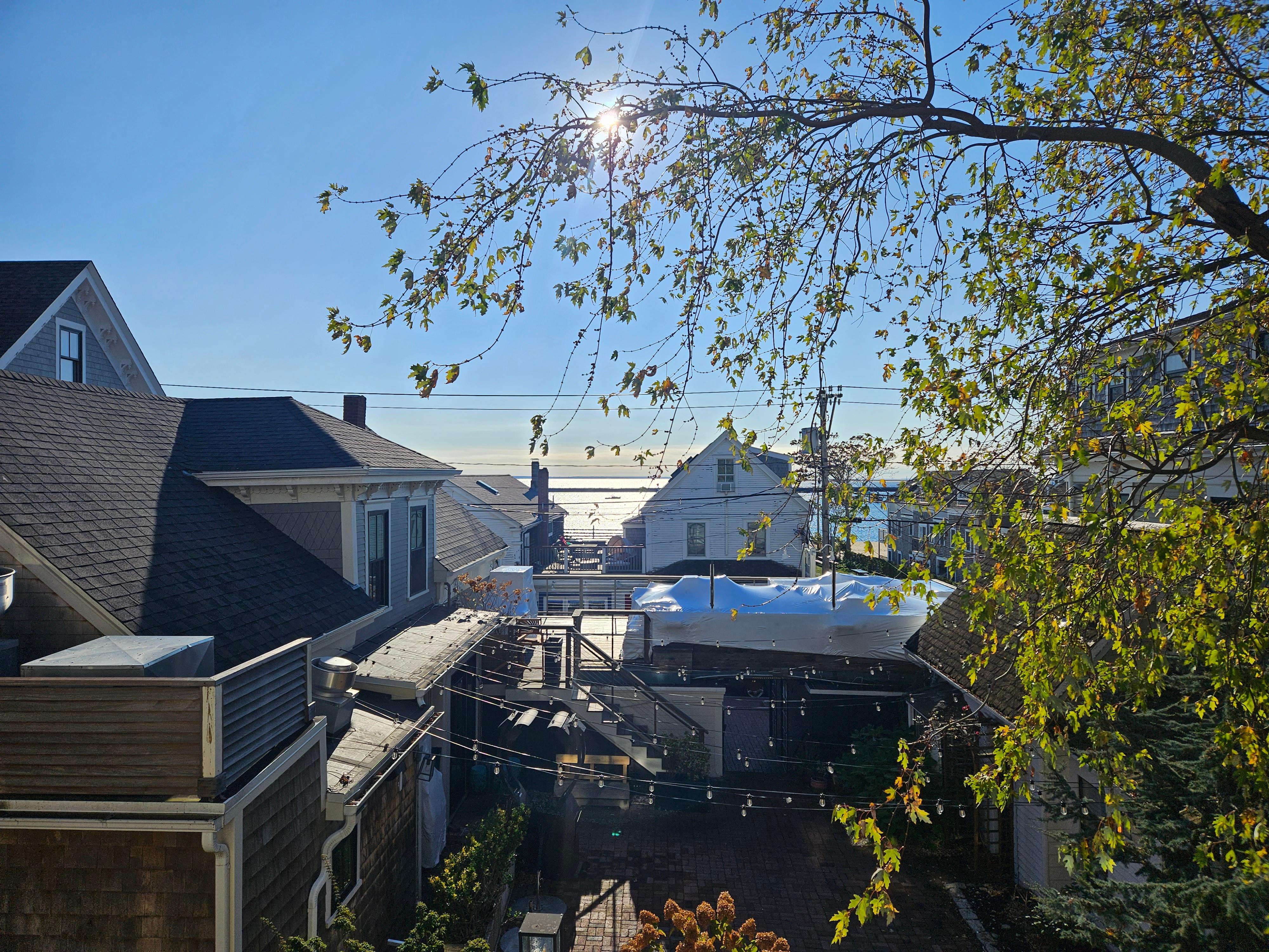 View of the harbor from the junior suite balcony 