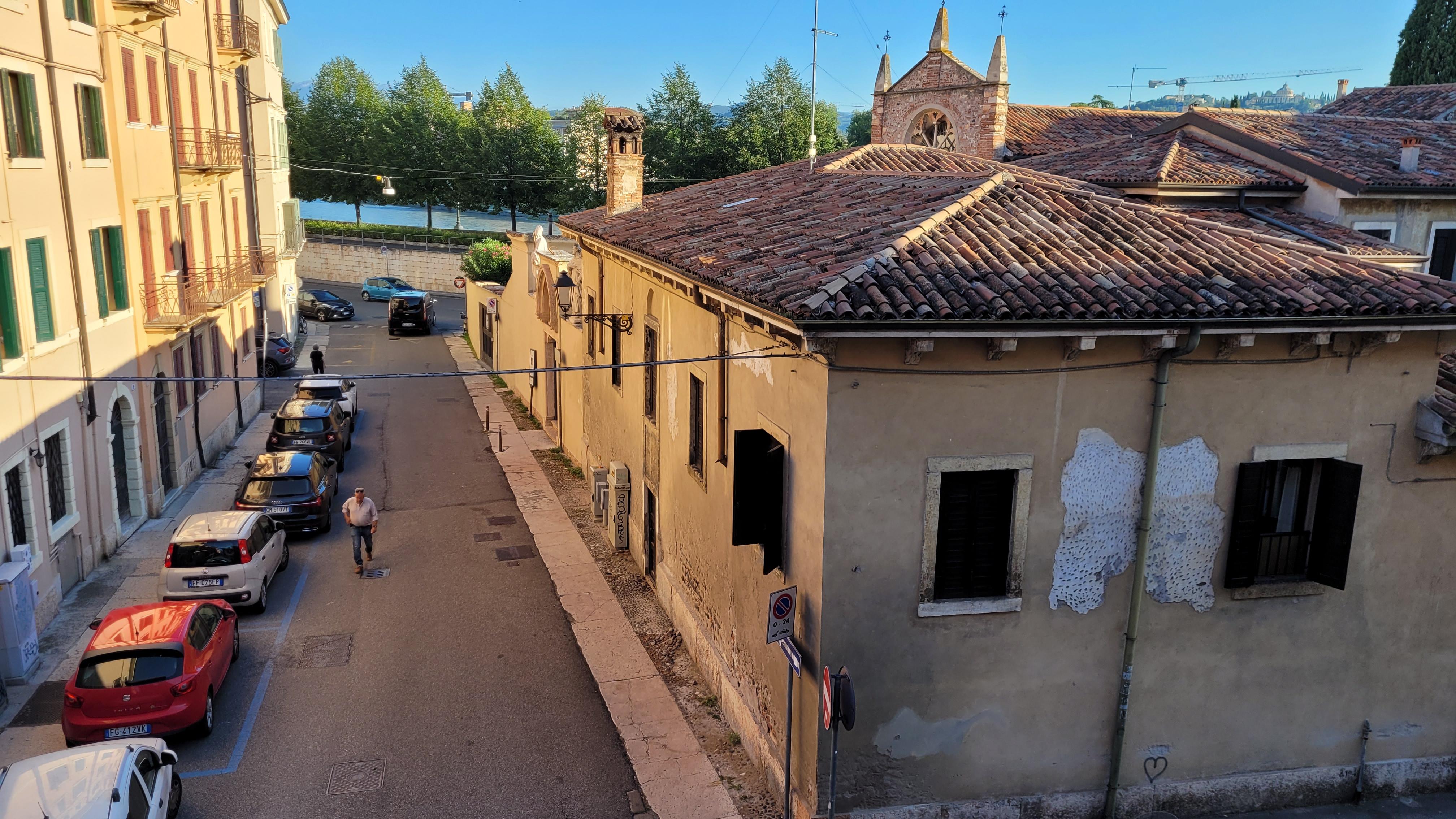 Looking out our window. River view, not so much, but a quiet street that is easy to locate.