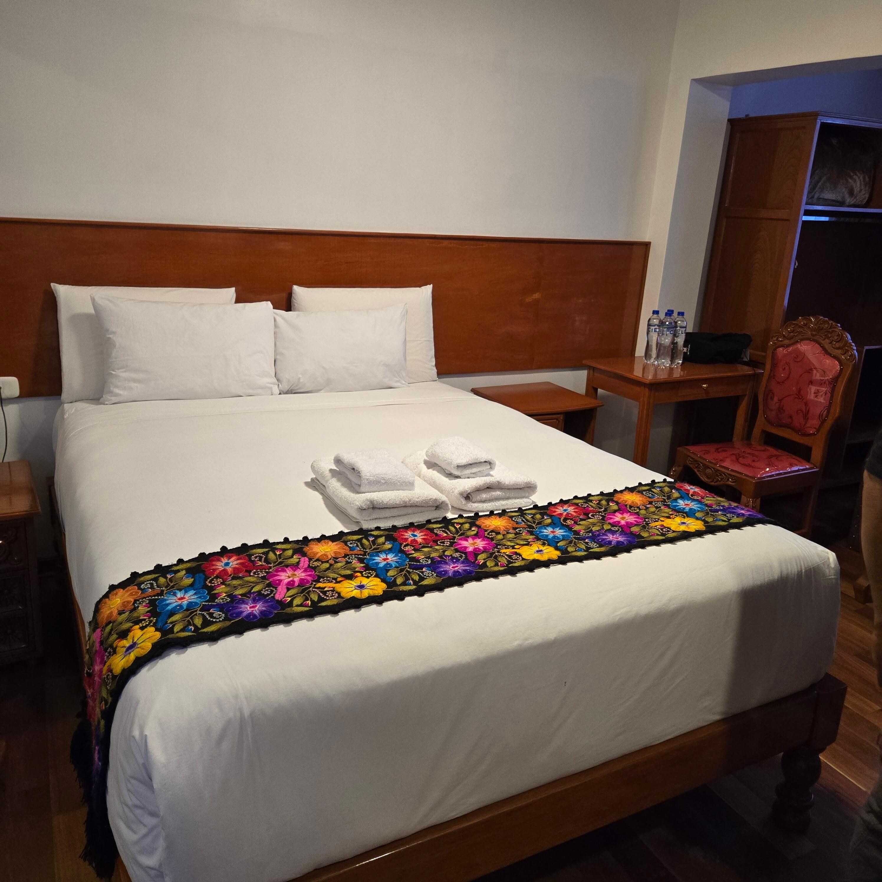 Double queen size beds. 