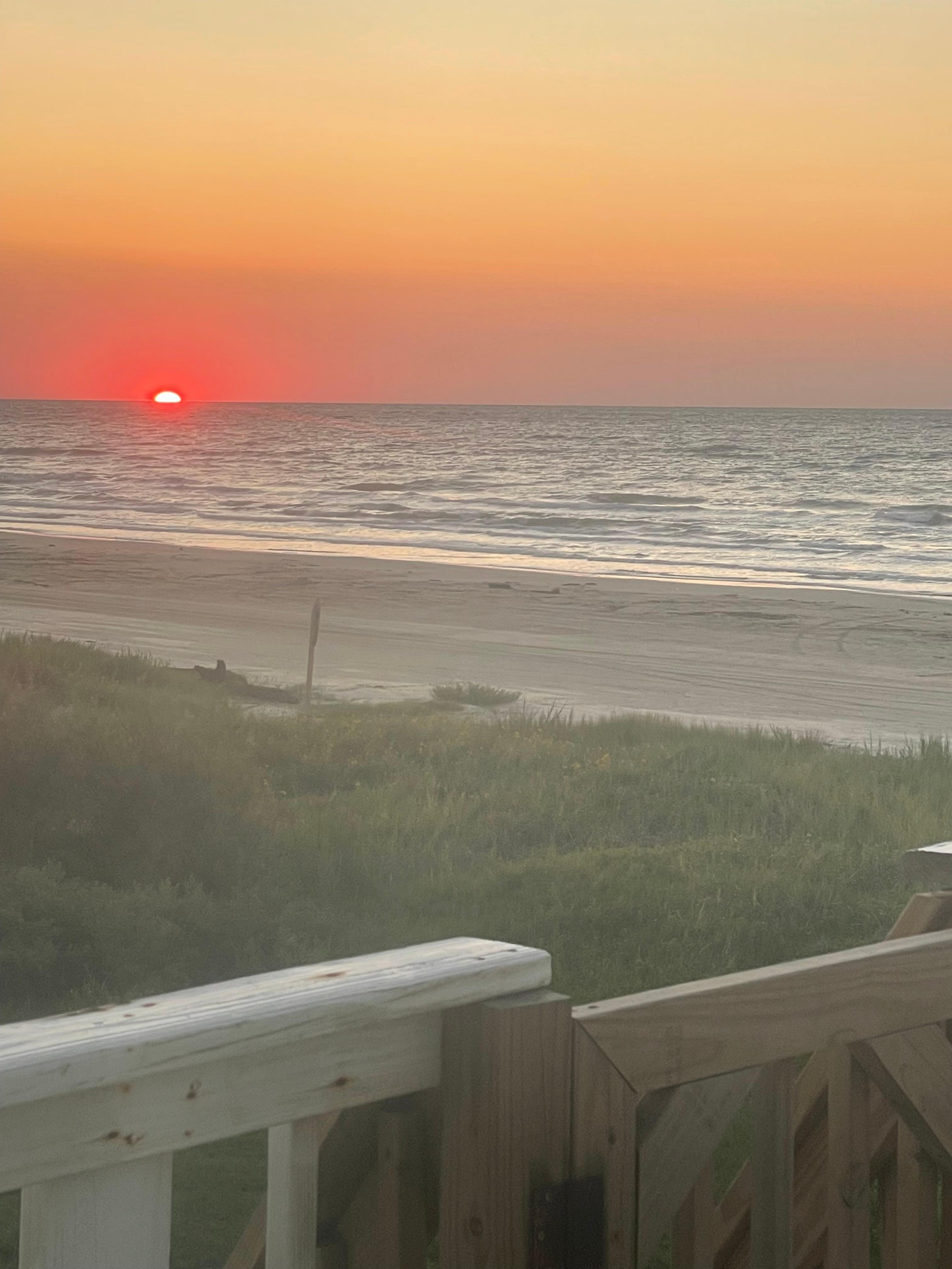 Sunrise view without getting out of bed was amazing. 