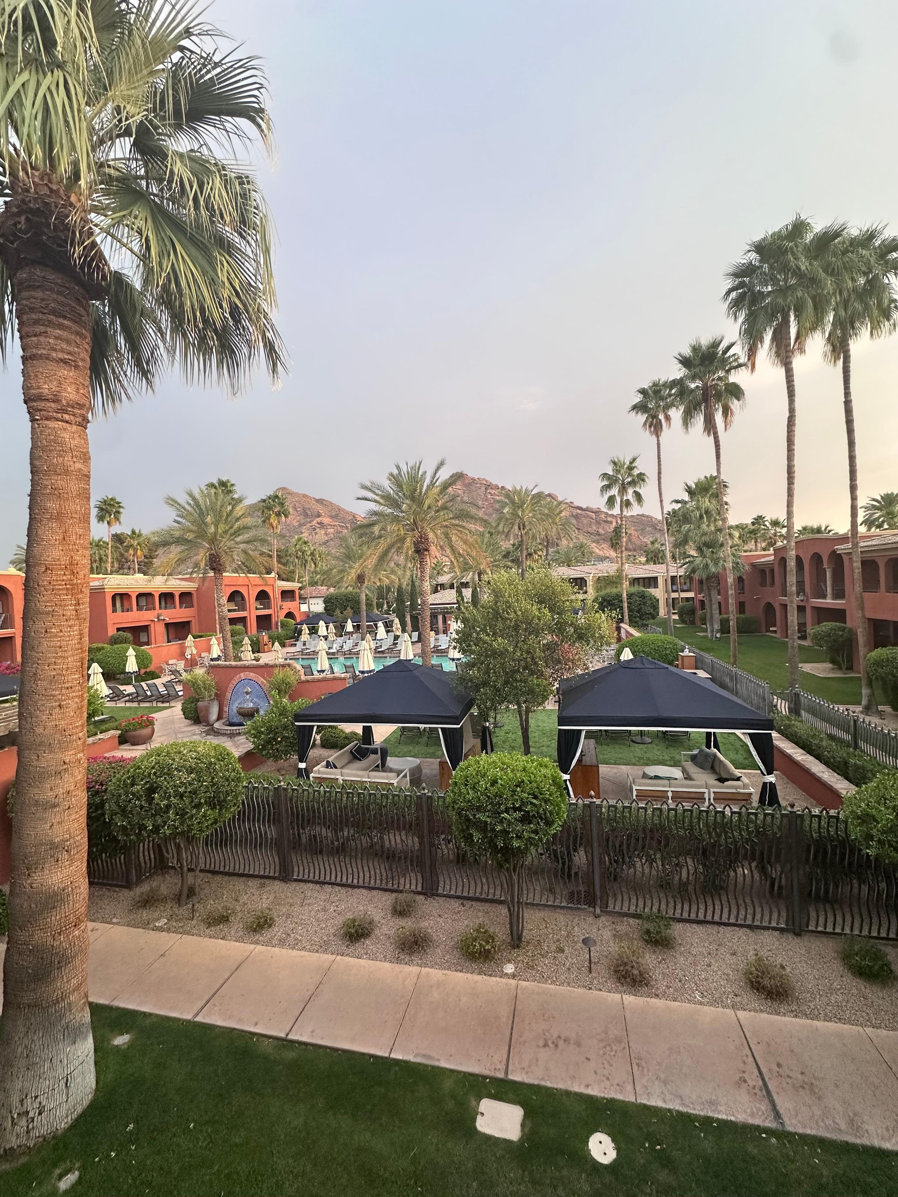 Oasis pool & camelback Mountain View from balcony 