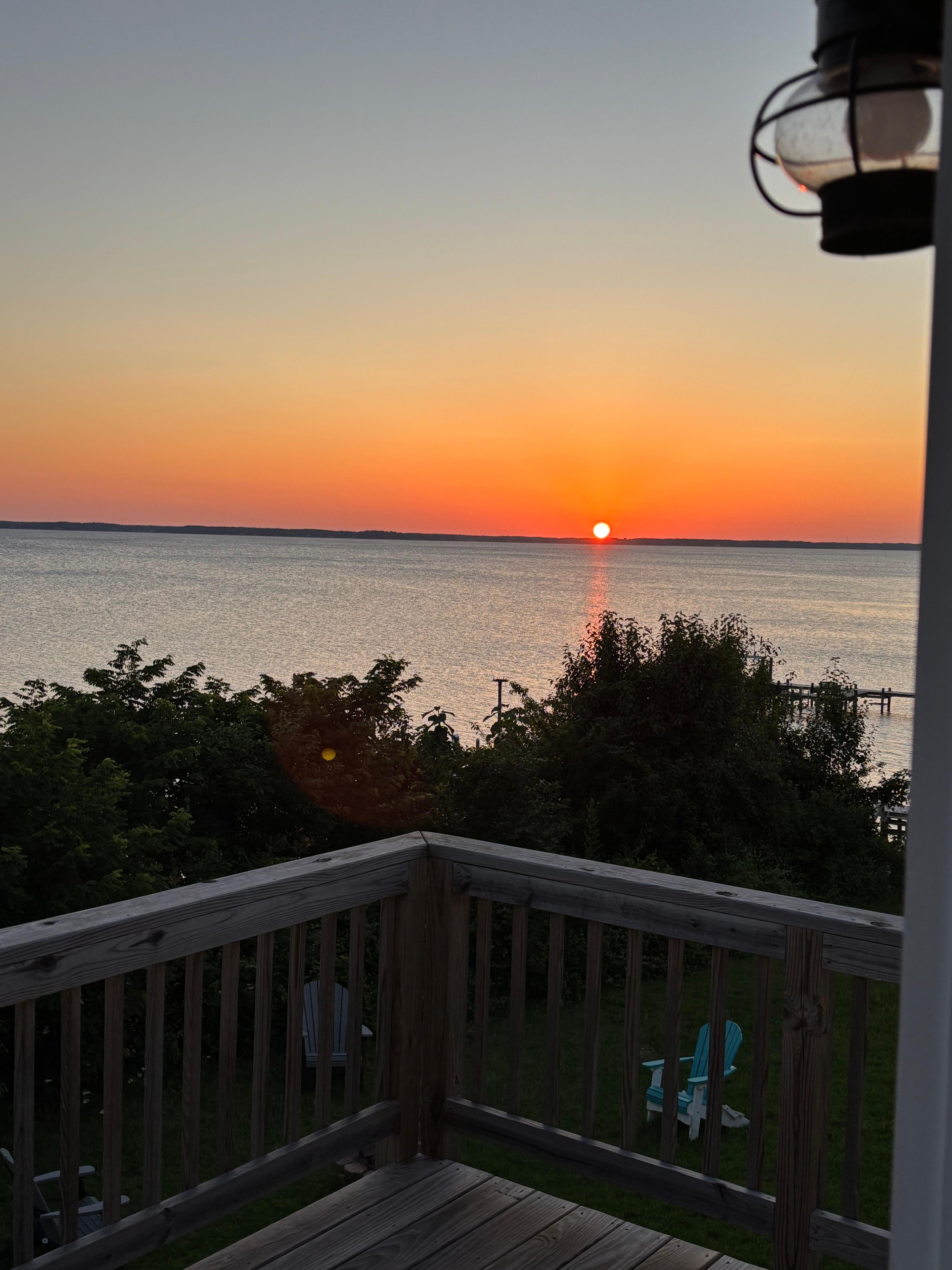 Serene morning from the balcony.