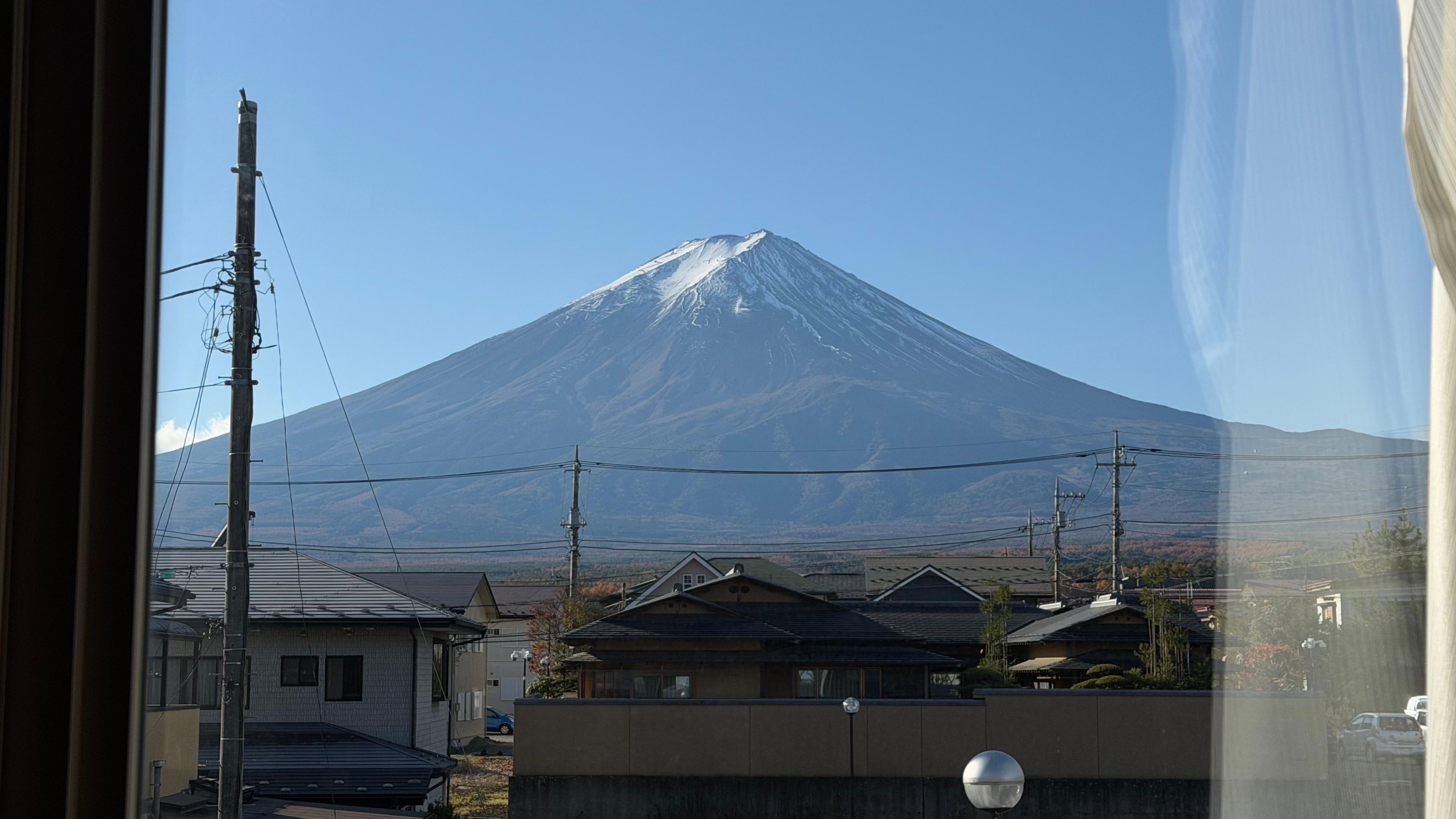 View of Mt. Fuji from our room