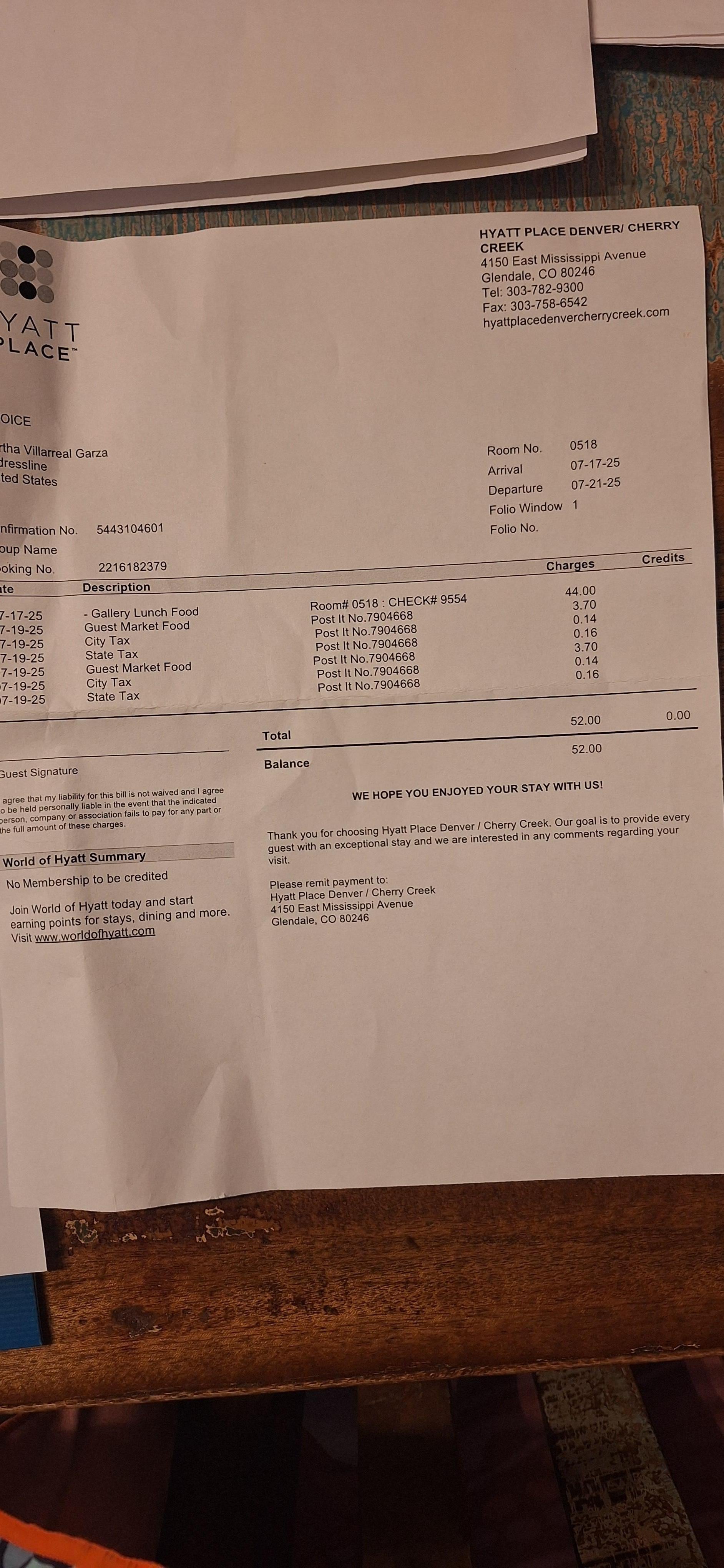 Cargos extras q solamente debian haber realizado en el.check out