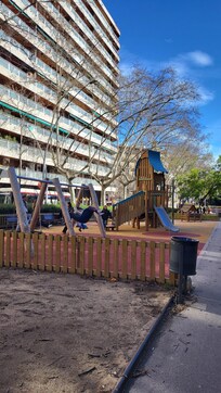 Kids' play area in the pedestrian zone