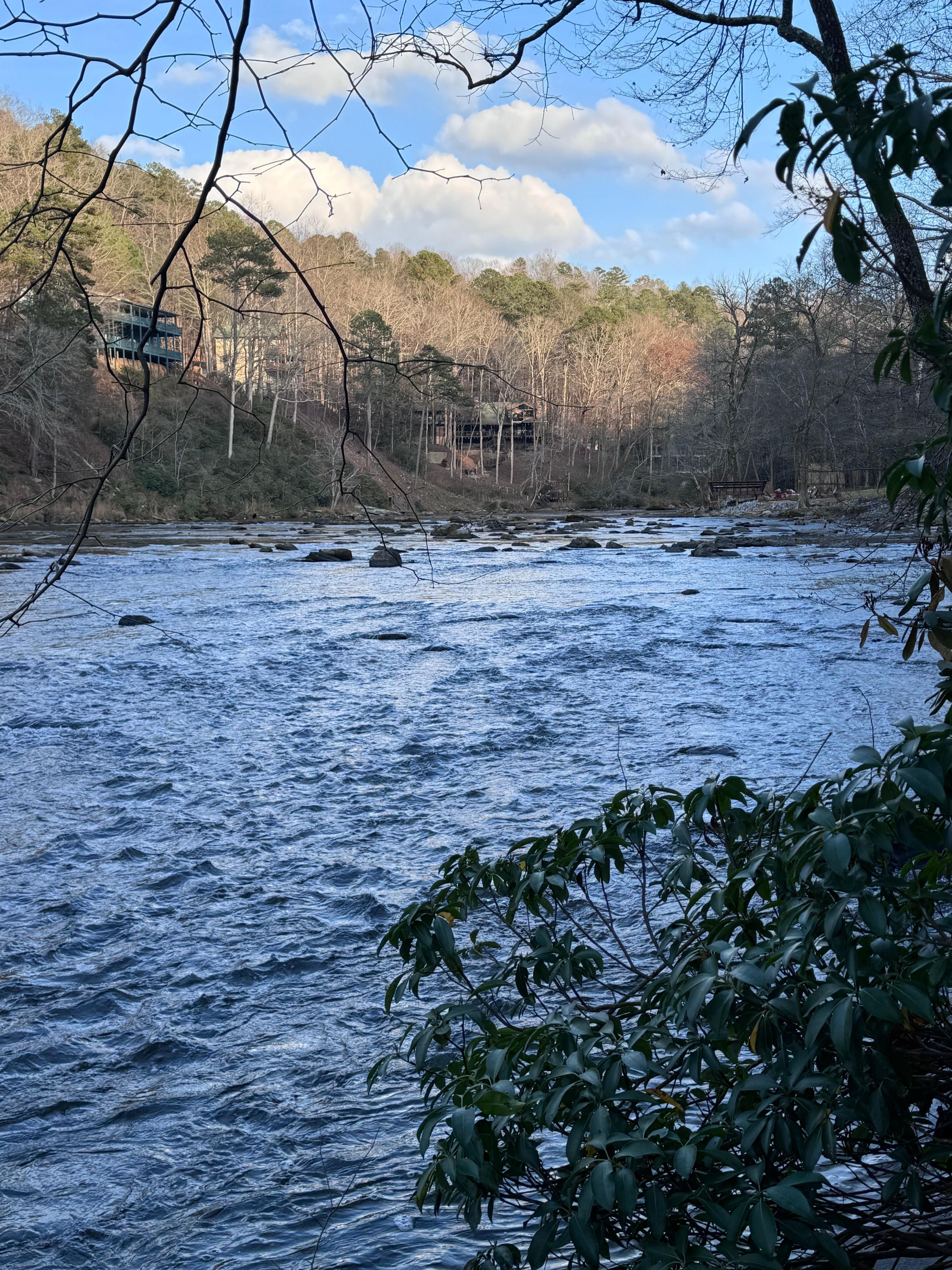 River was down the road with several beautiful picnic areas and fire pits. 