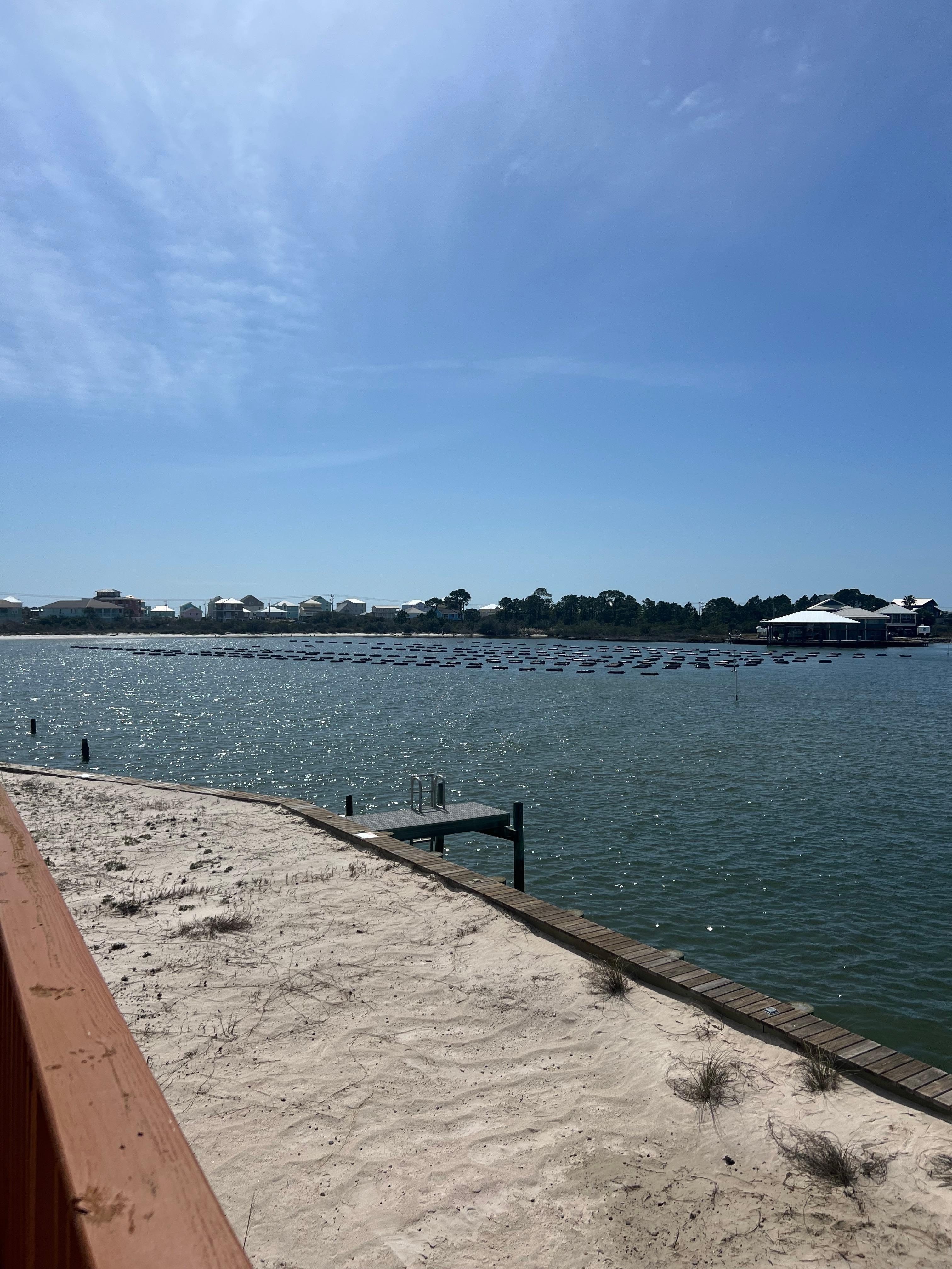 View of the bay and seawall area