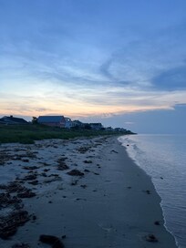 Looking north at sunset