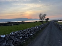 View of the lane down to the beach.