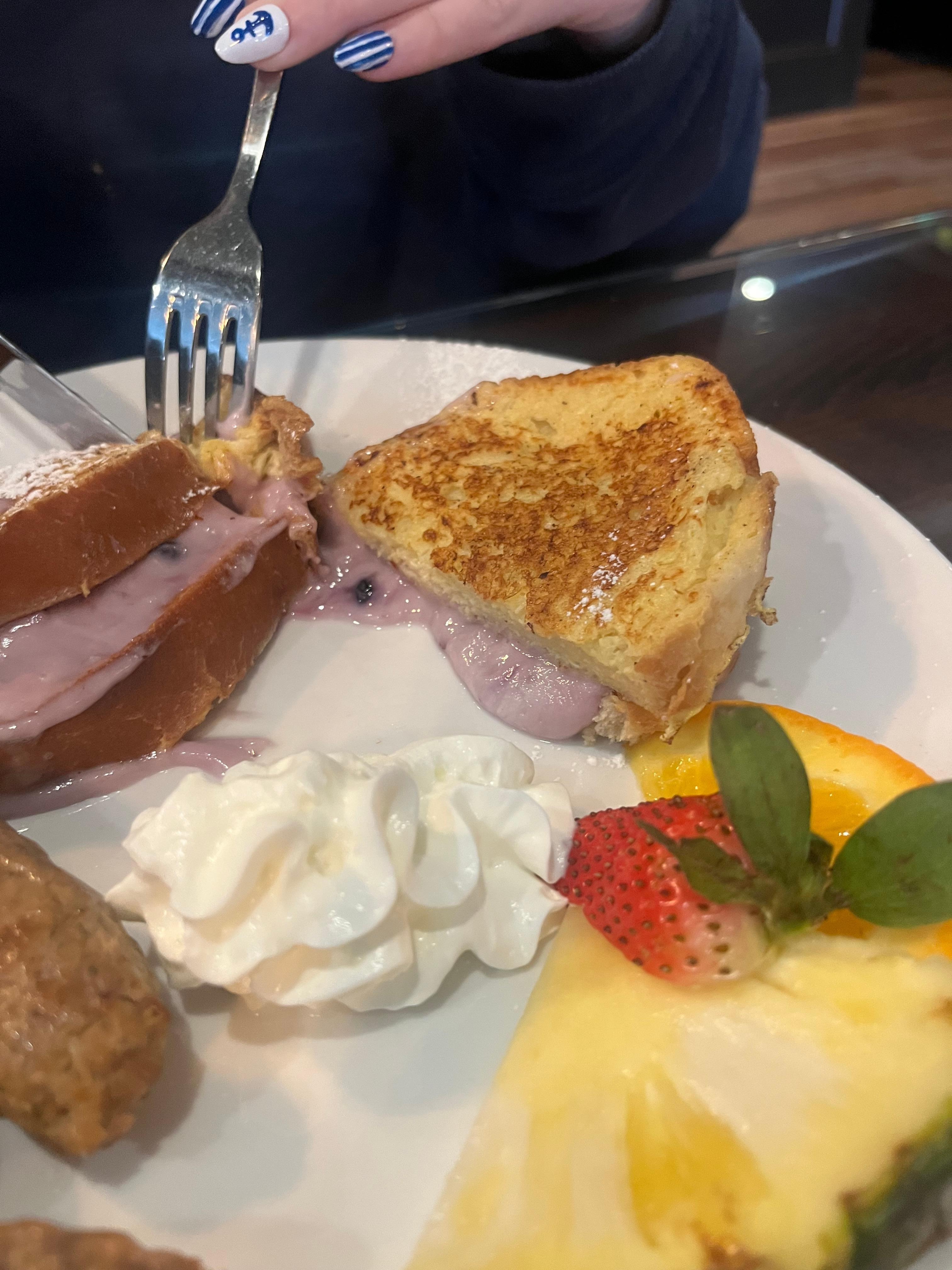 Maine blueberry stuffed French toast