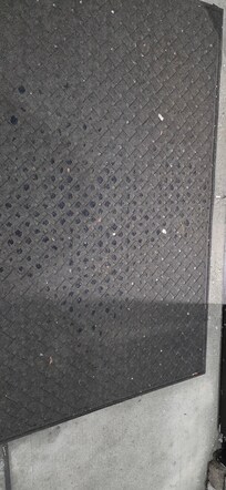 Still glass at entrance and all over parking lots next day