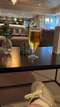Avkoppling i lobbyn .