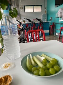 Snacking in the lounge area