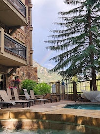 Rainbow view from hot tub.