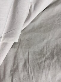 This is how the bed looked when we checked in