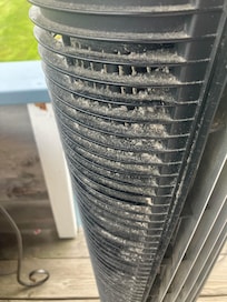 Dirty fan covered with dust