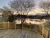 View from back deck at sunset