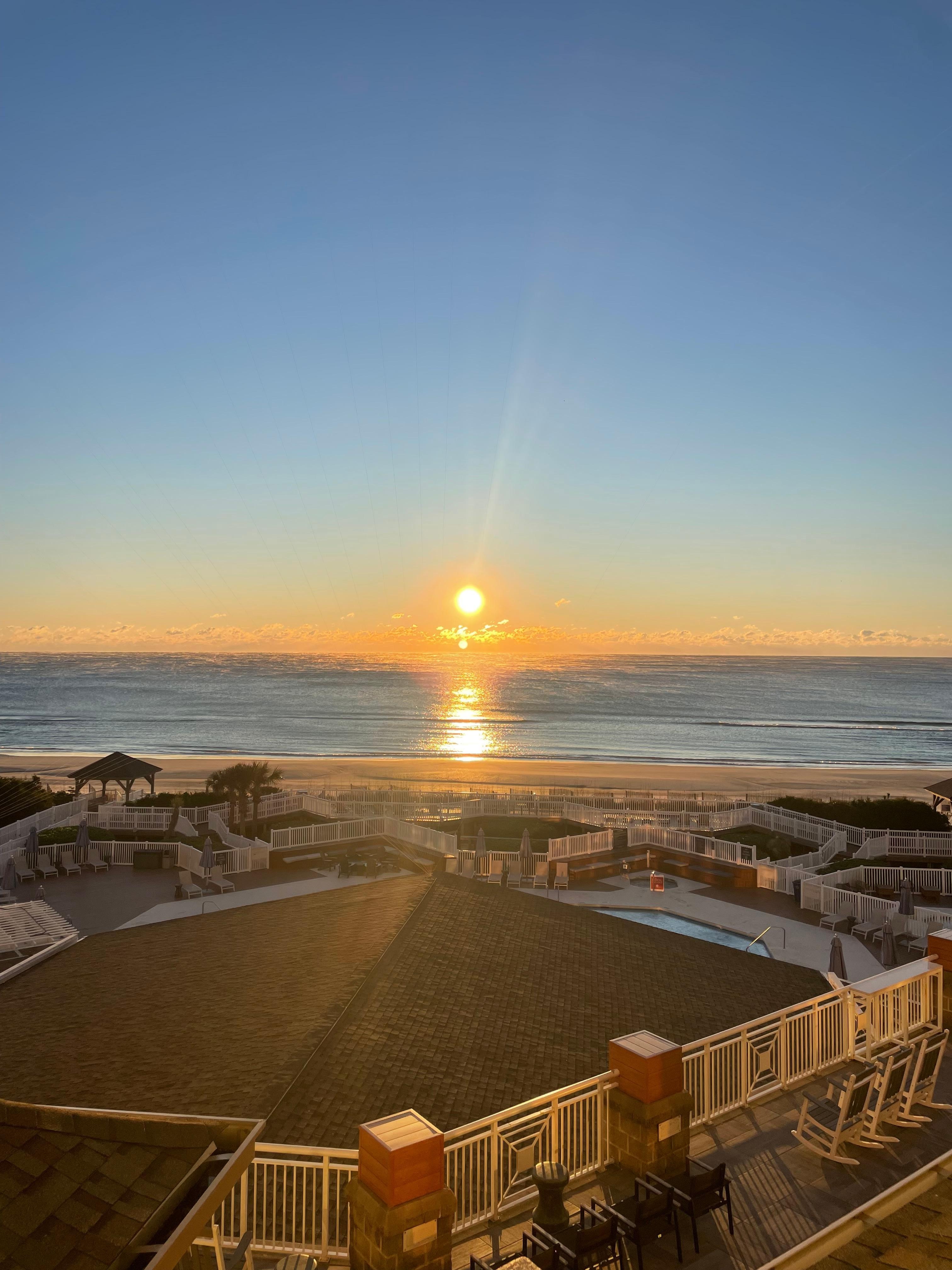 November sunrise from our balcony, beautiful