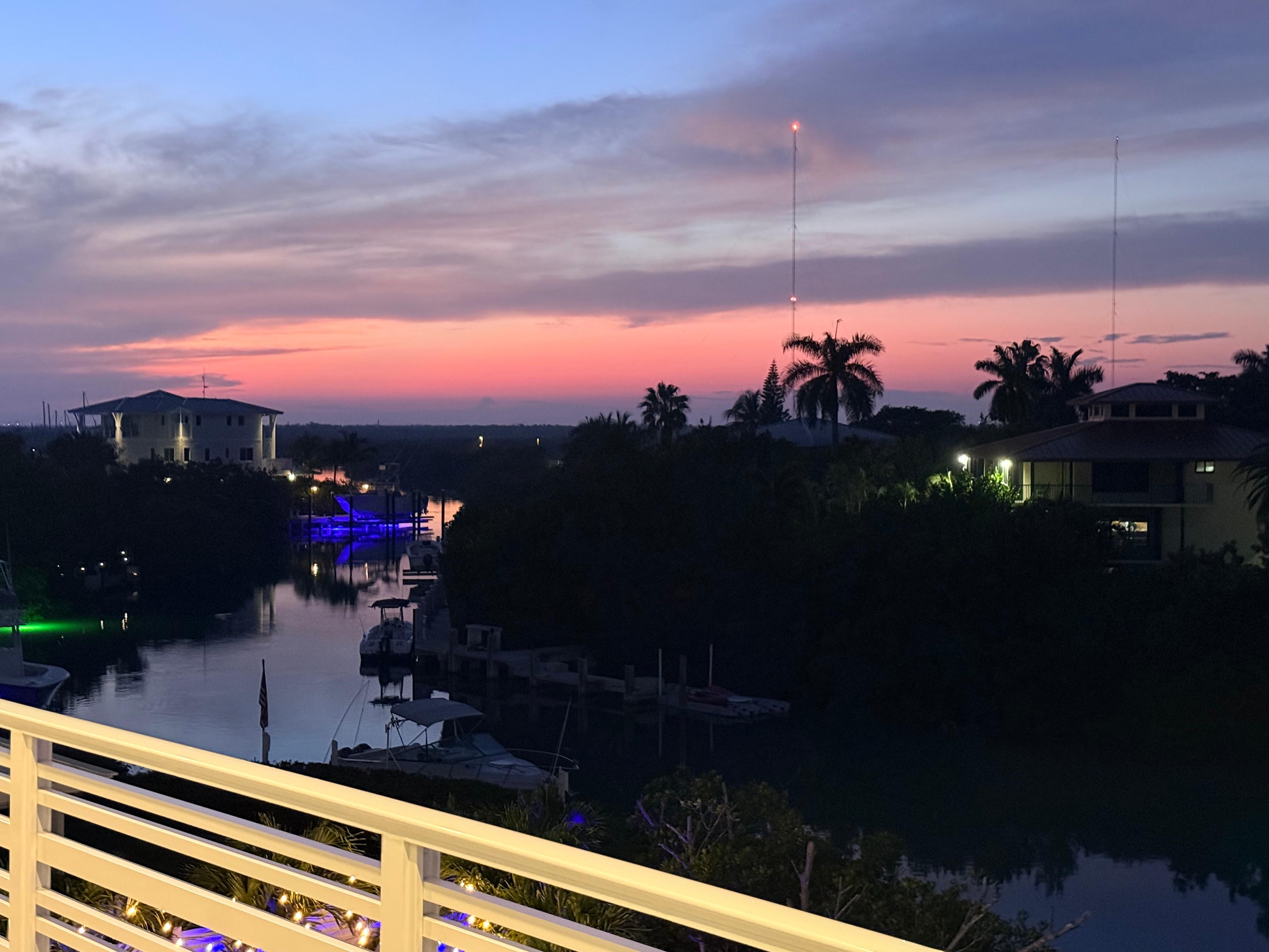 View of sunset from third level