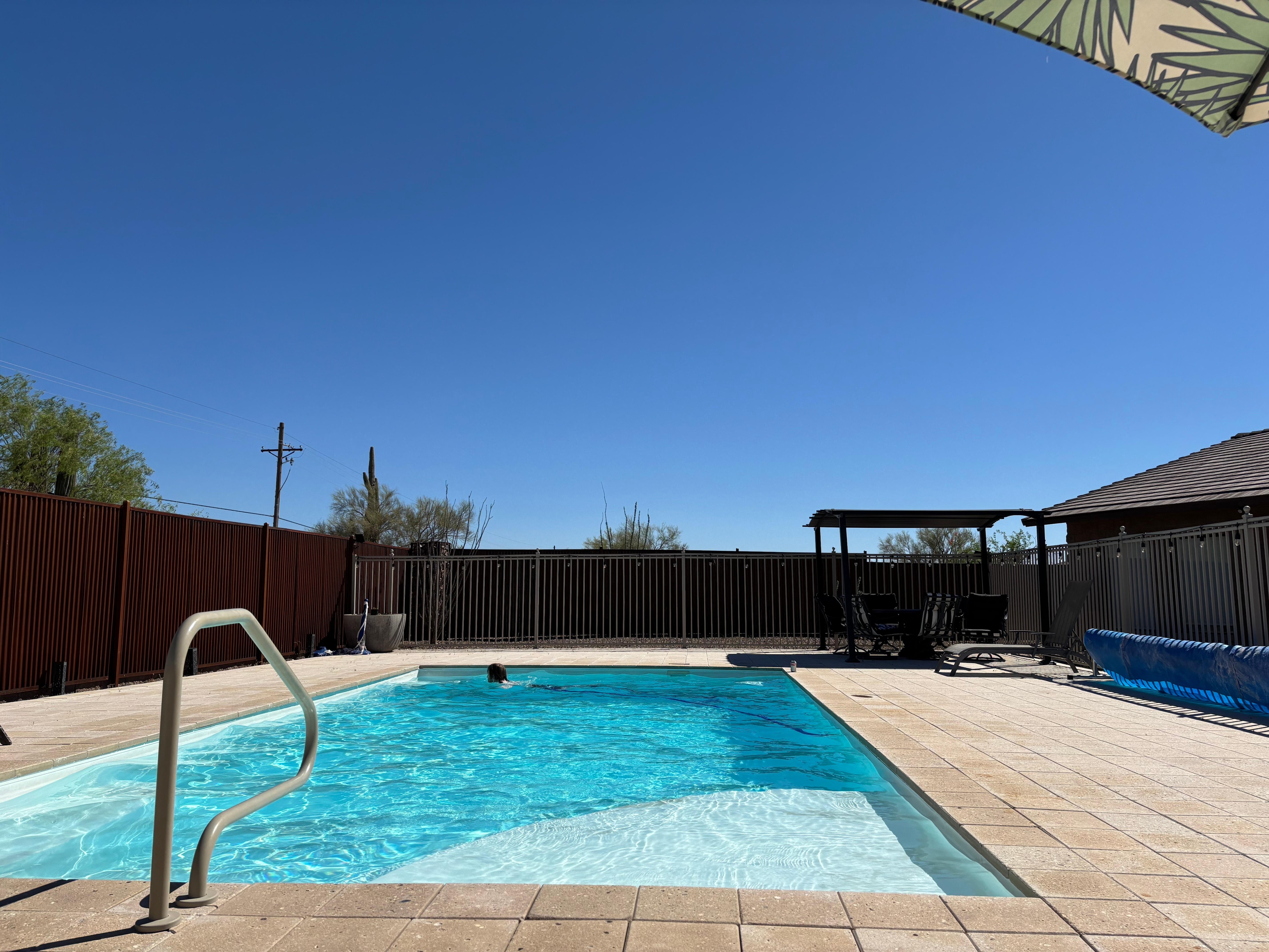 Poolside at the villa