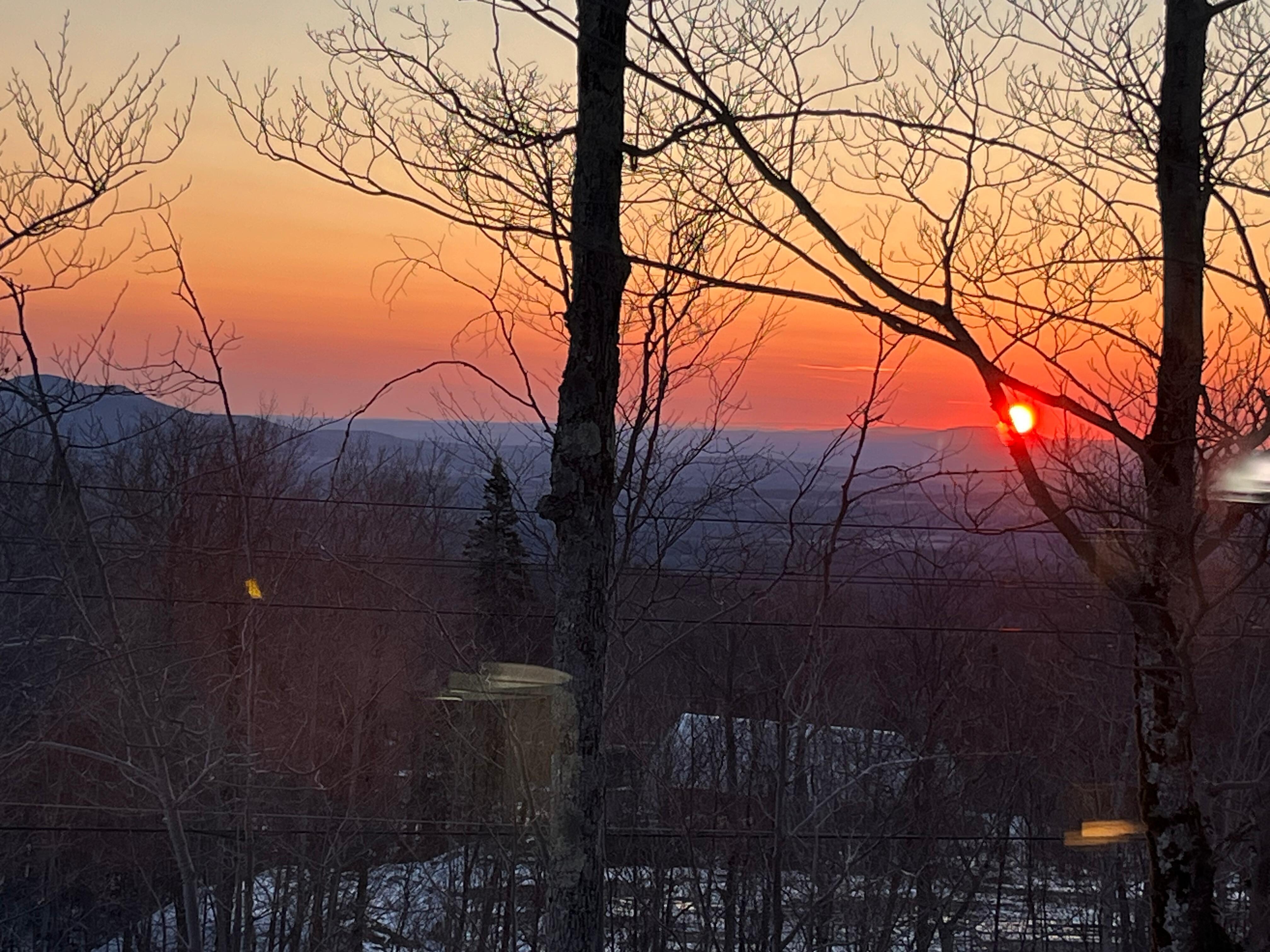 Sunrise while enjoying some coffee.