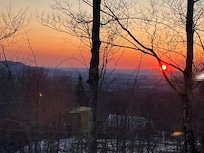 Sunrise while enjoying some coffee.