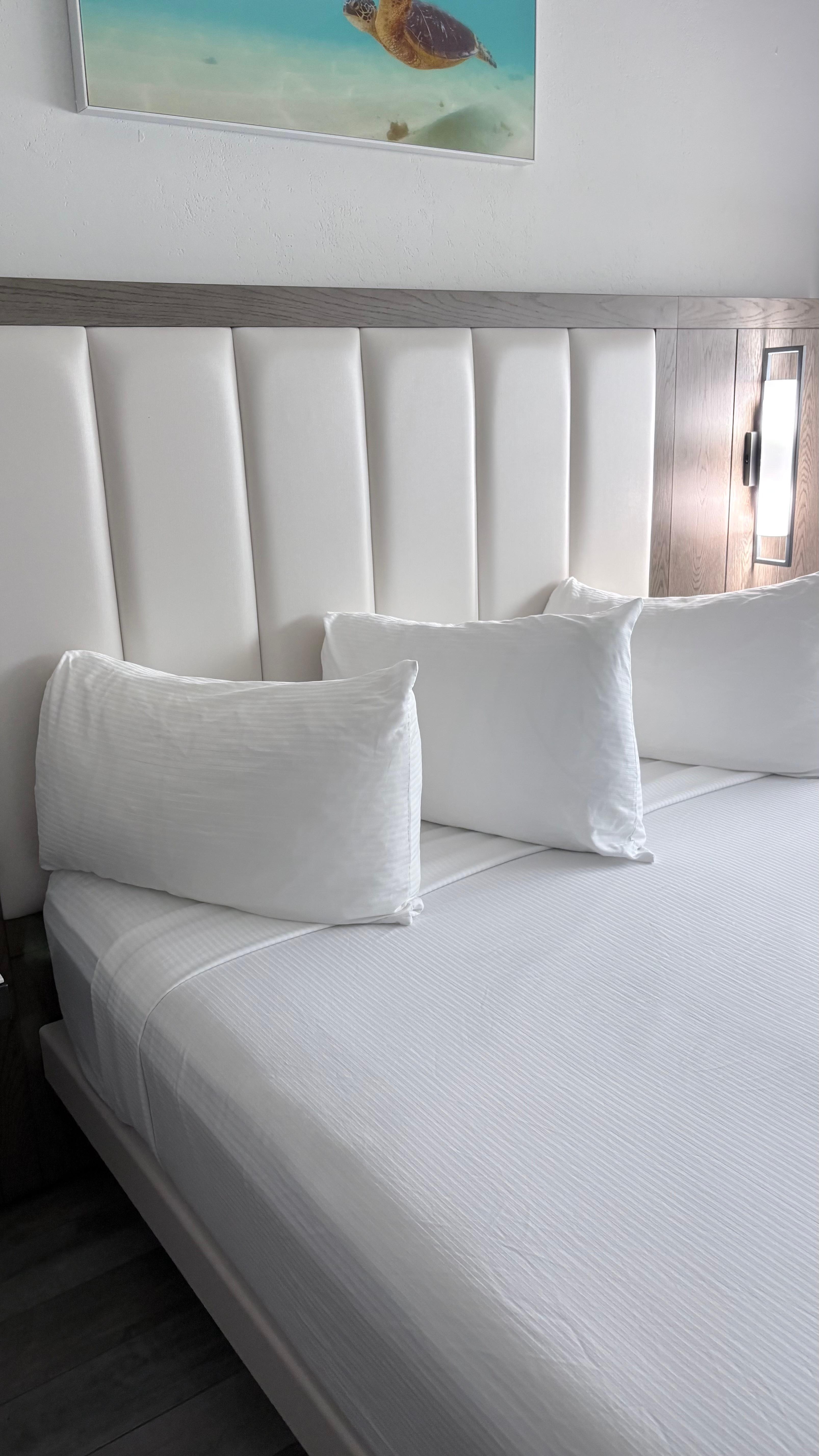 Queen size bed in our room.