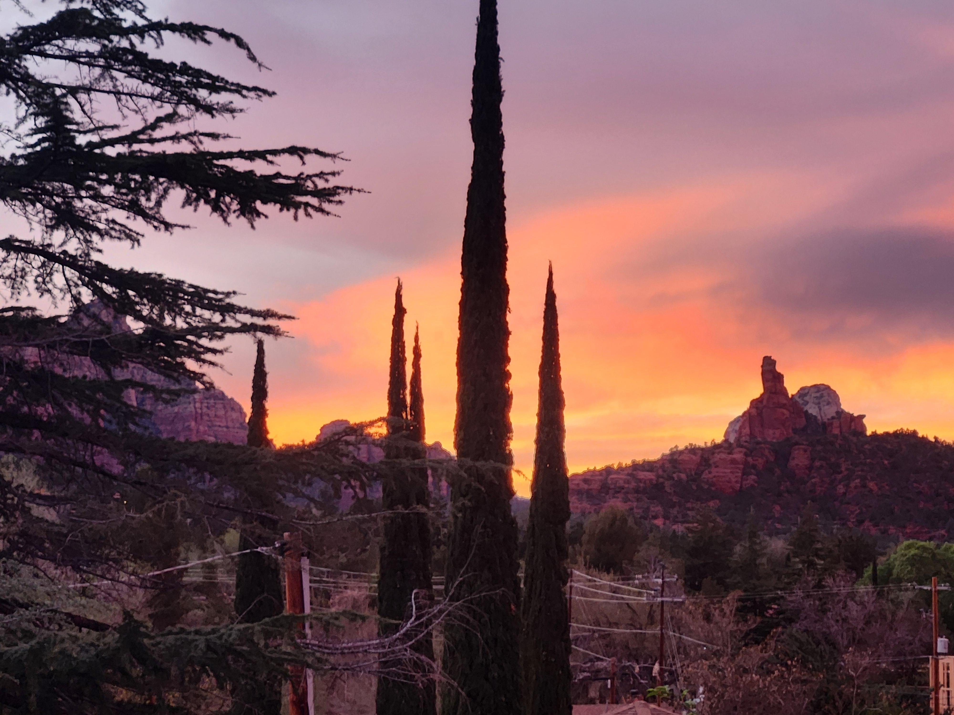 Beautiful sunsets from the patio
