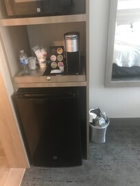 Cleaned room but didn’t empty trash making room stink when we came back.