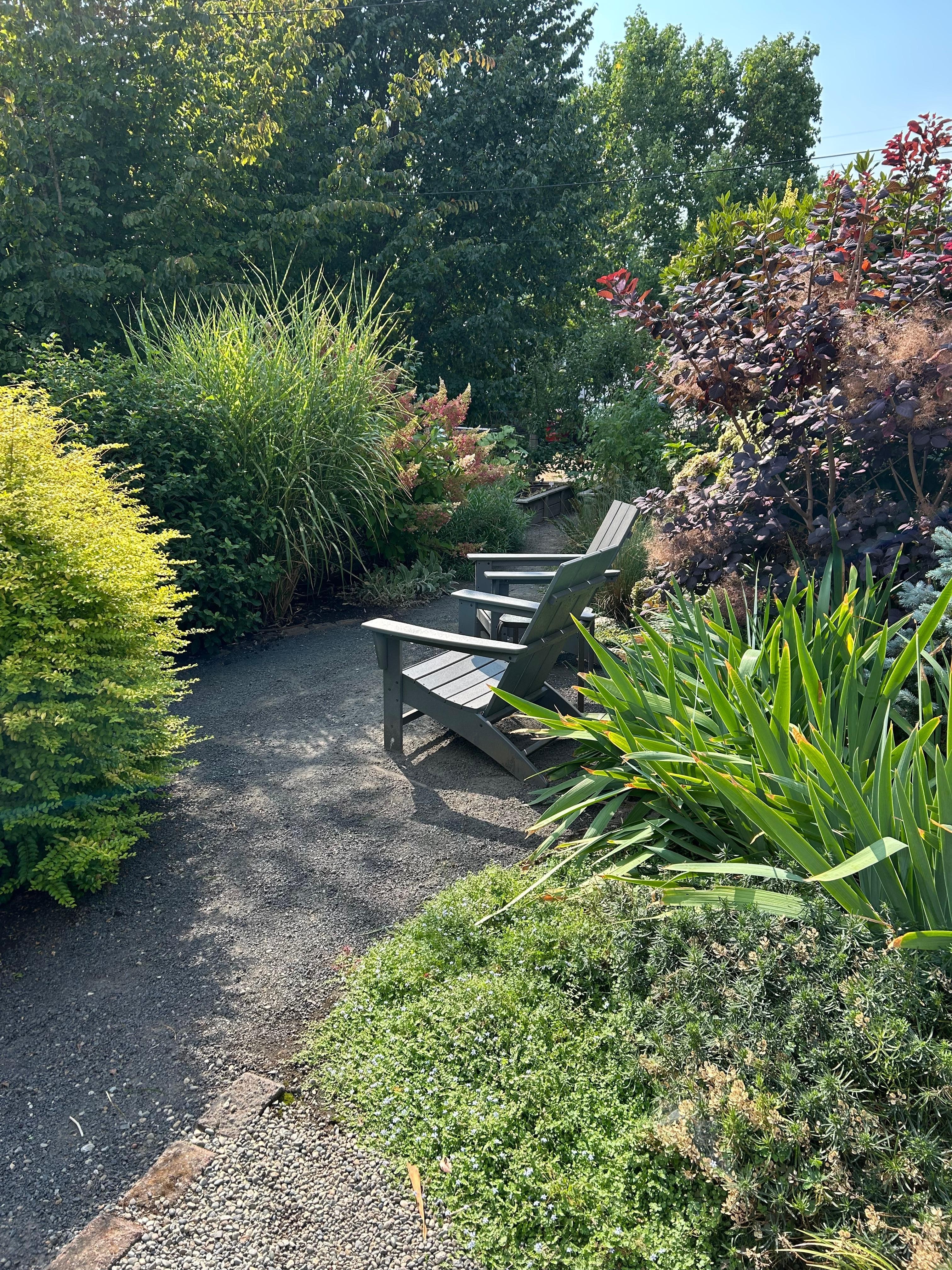 Front garden - well hidden from the street 