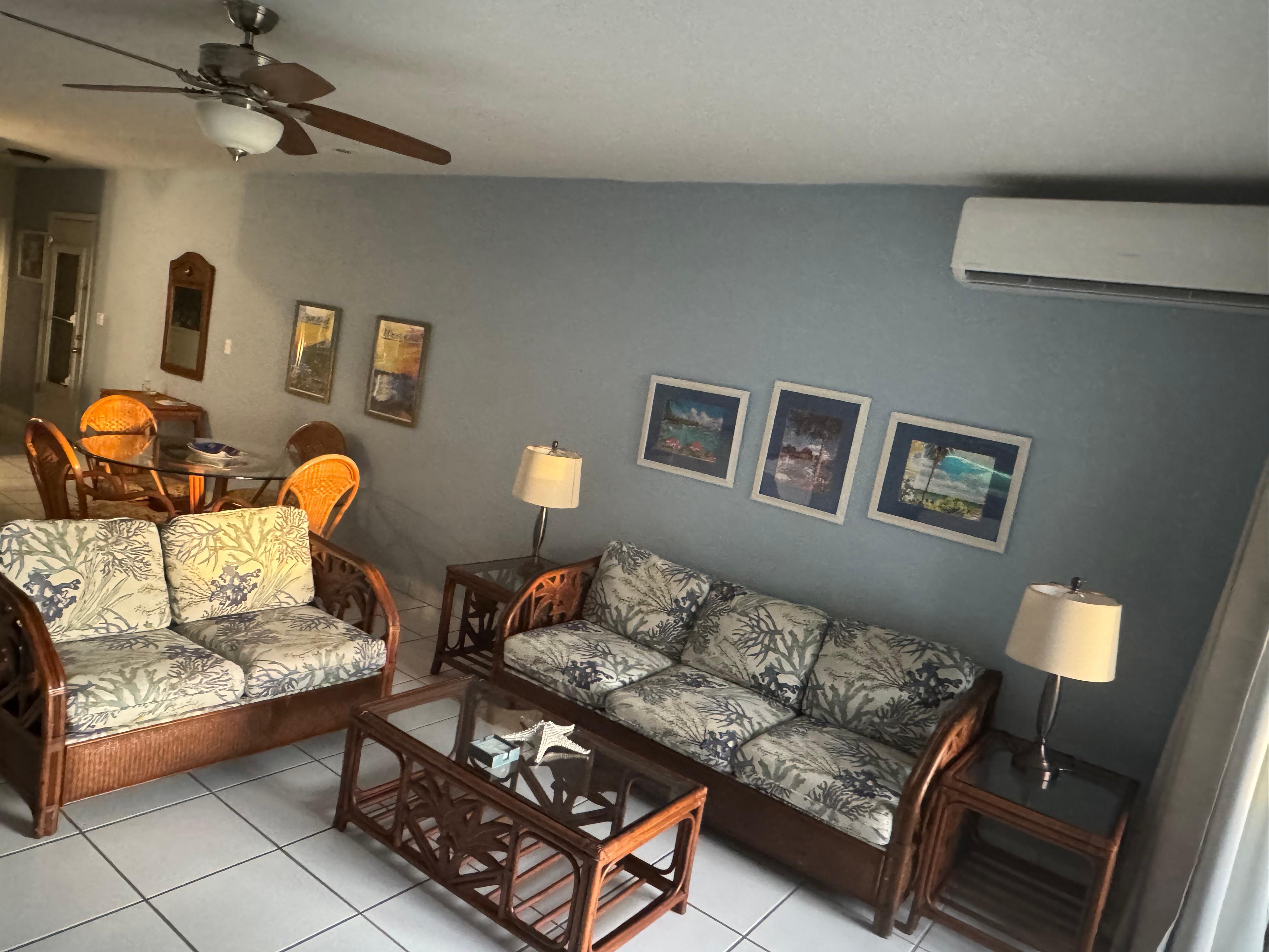 Living/sitting room of Serenity By the Sea. 