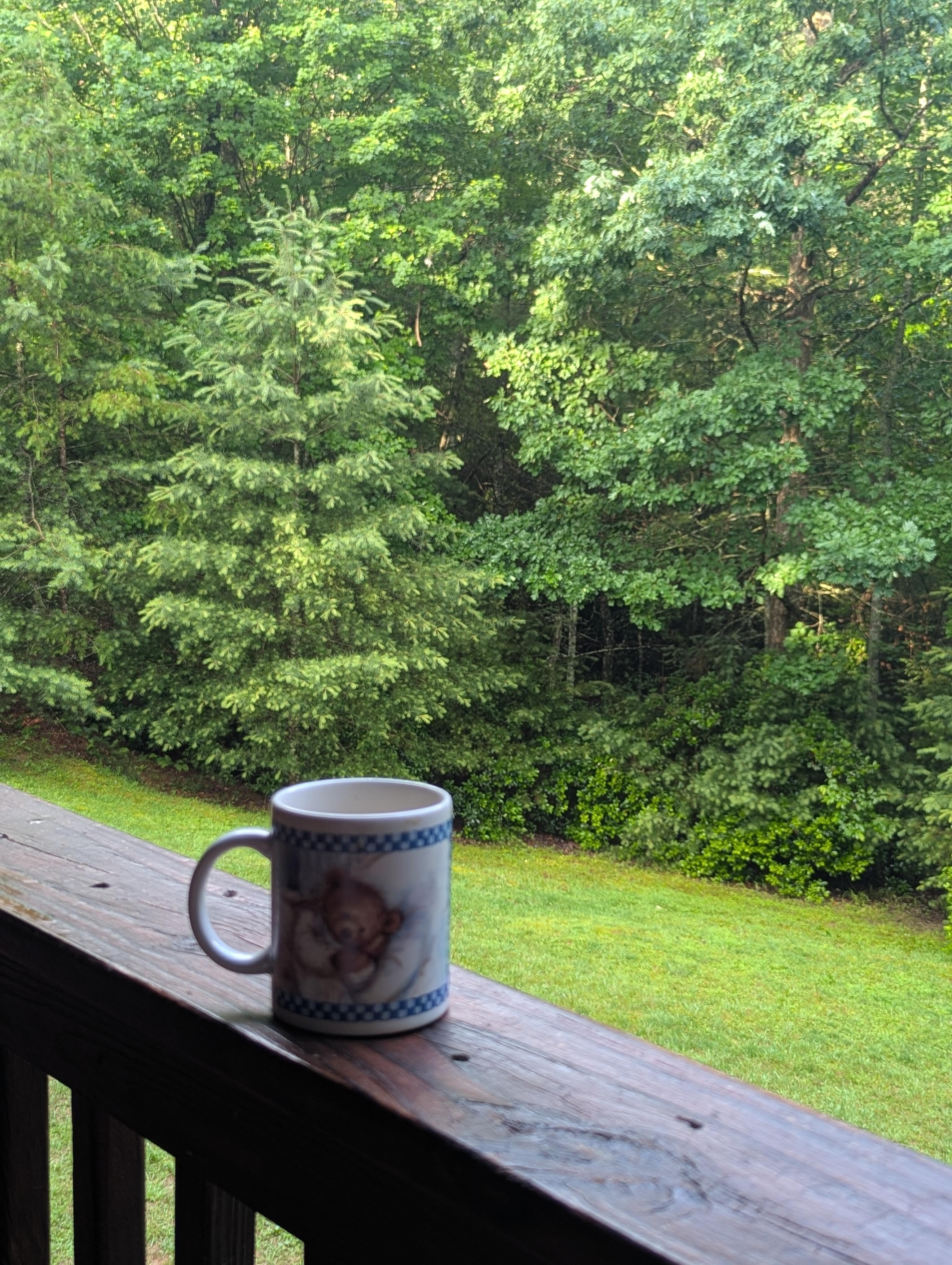 Coffee on the deck