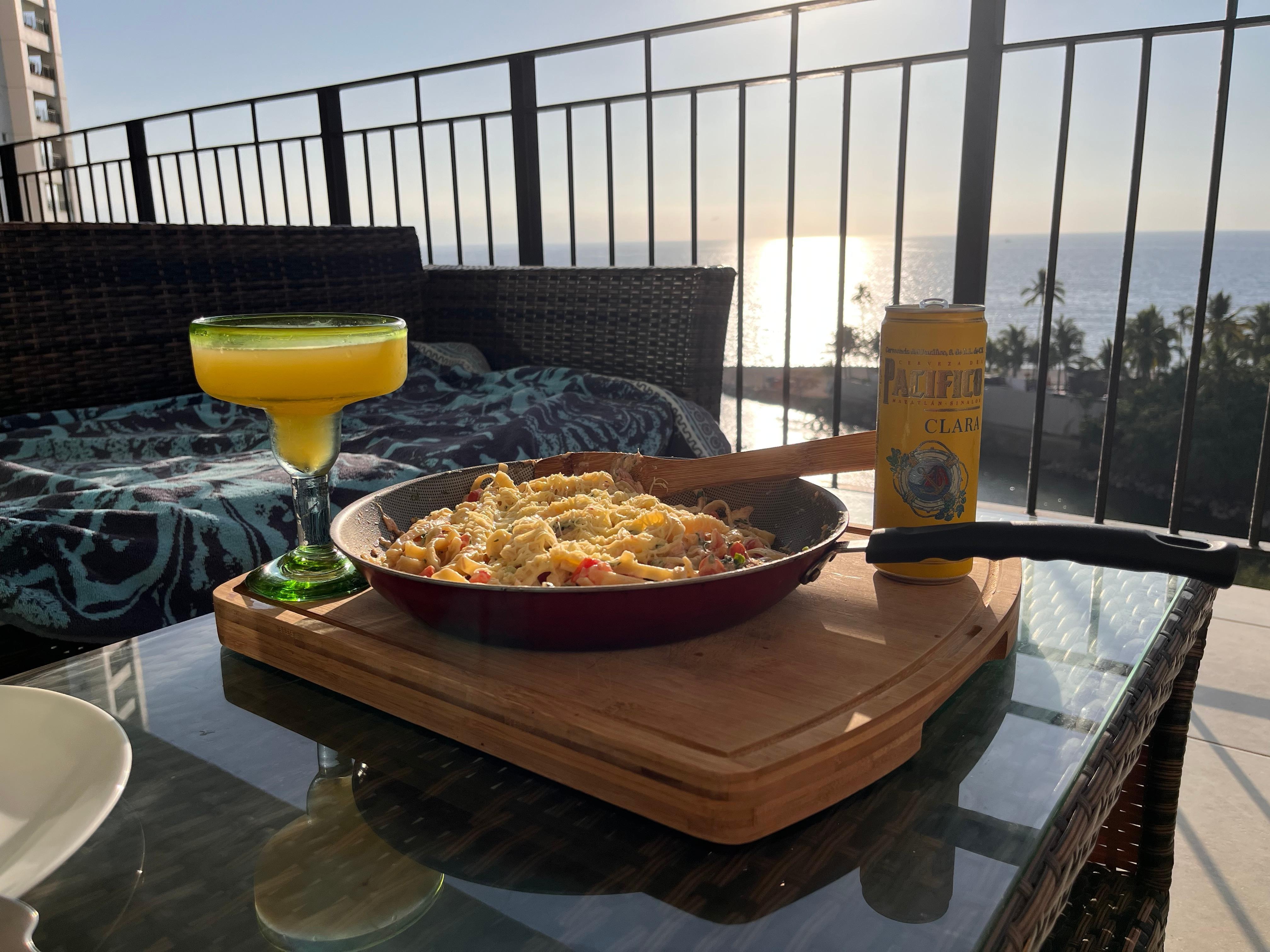 Dinner on the balcony