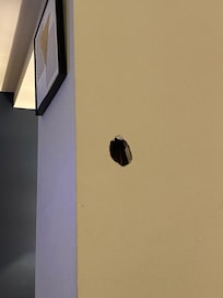 Hole in living room wall